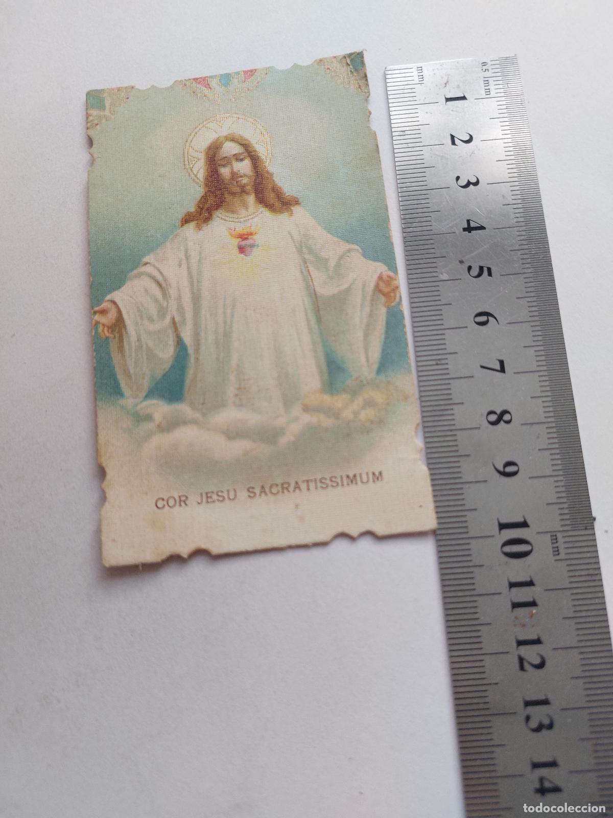 Postales: Estampa con imagen del Sagrado Coraz&oacute;n de Jes&uacute;s