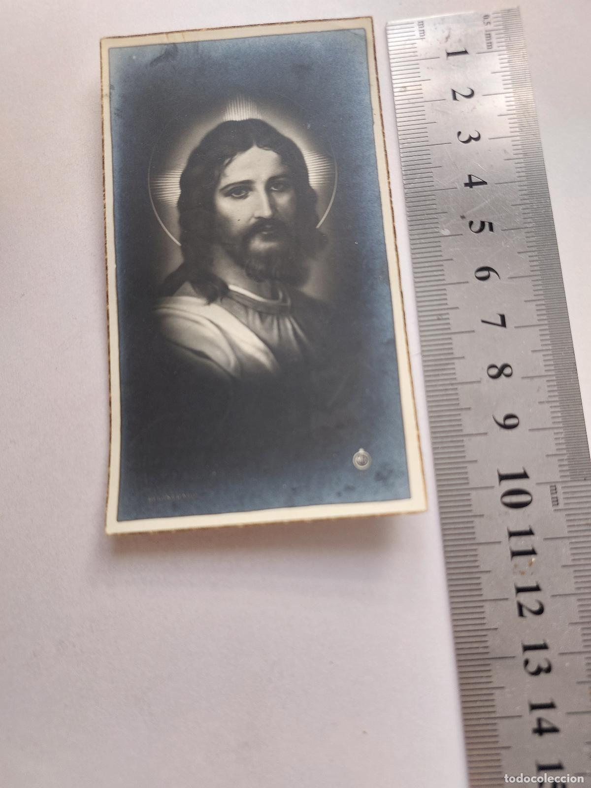 Postales: Estampa de Jesucristo con aureola