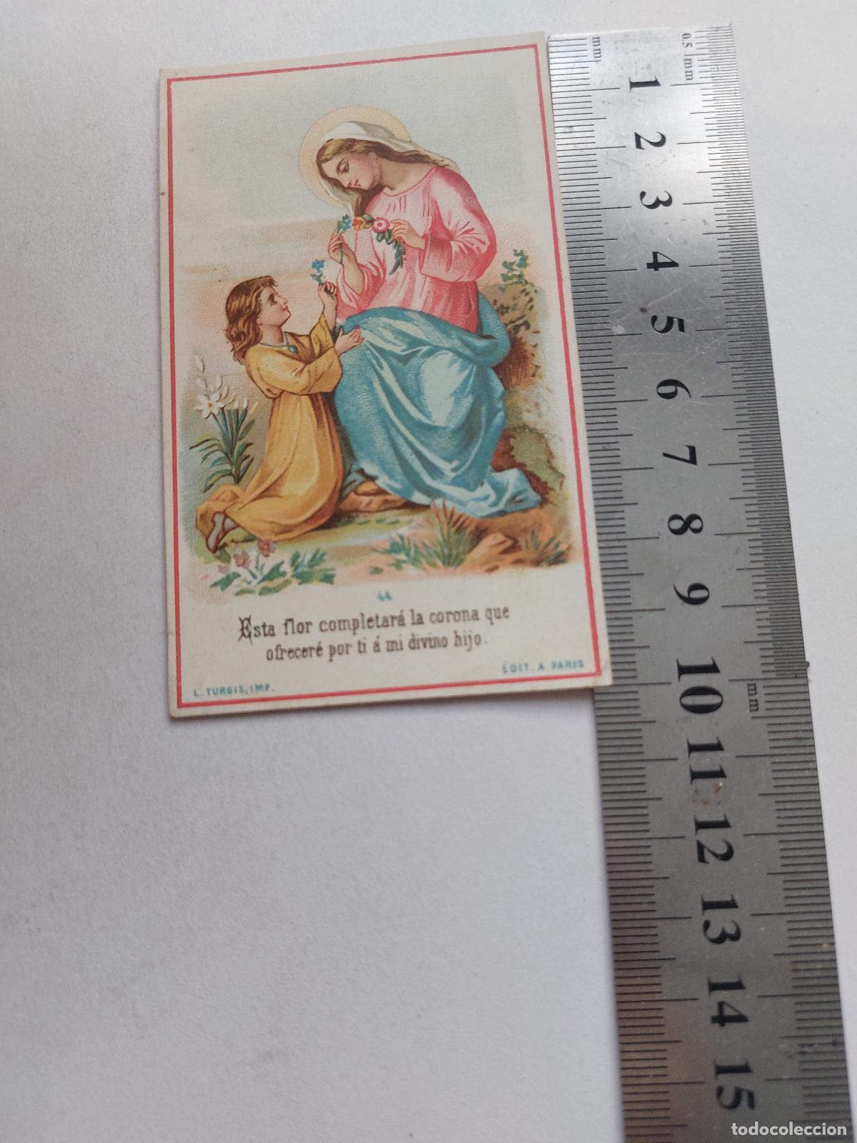 Postales: Estampa de arte religioso con la Virgen Mar&iacute;a y ni&ntilde;o, estilo devocional