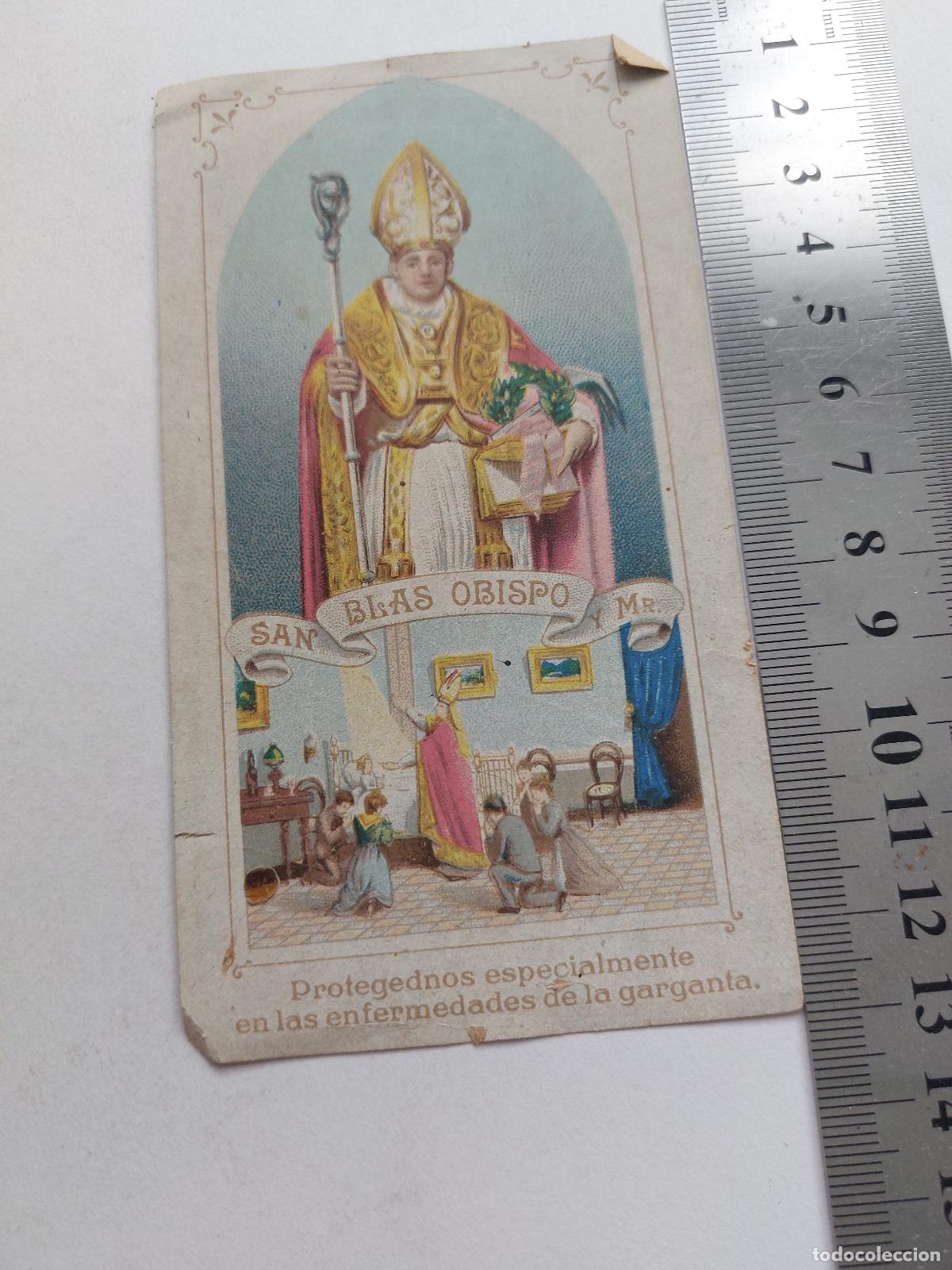 Postales: Estampa religiosa de San Blas Obispo y M&aacute;rtir, Valencia