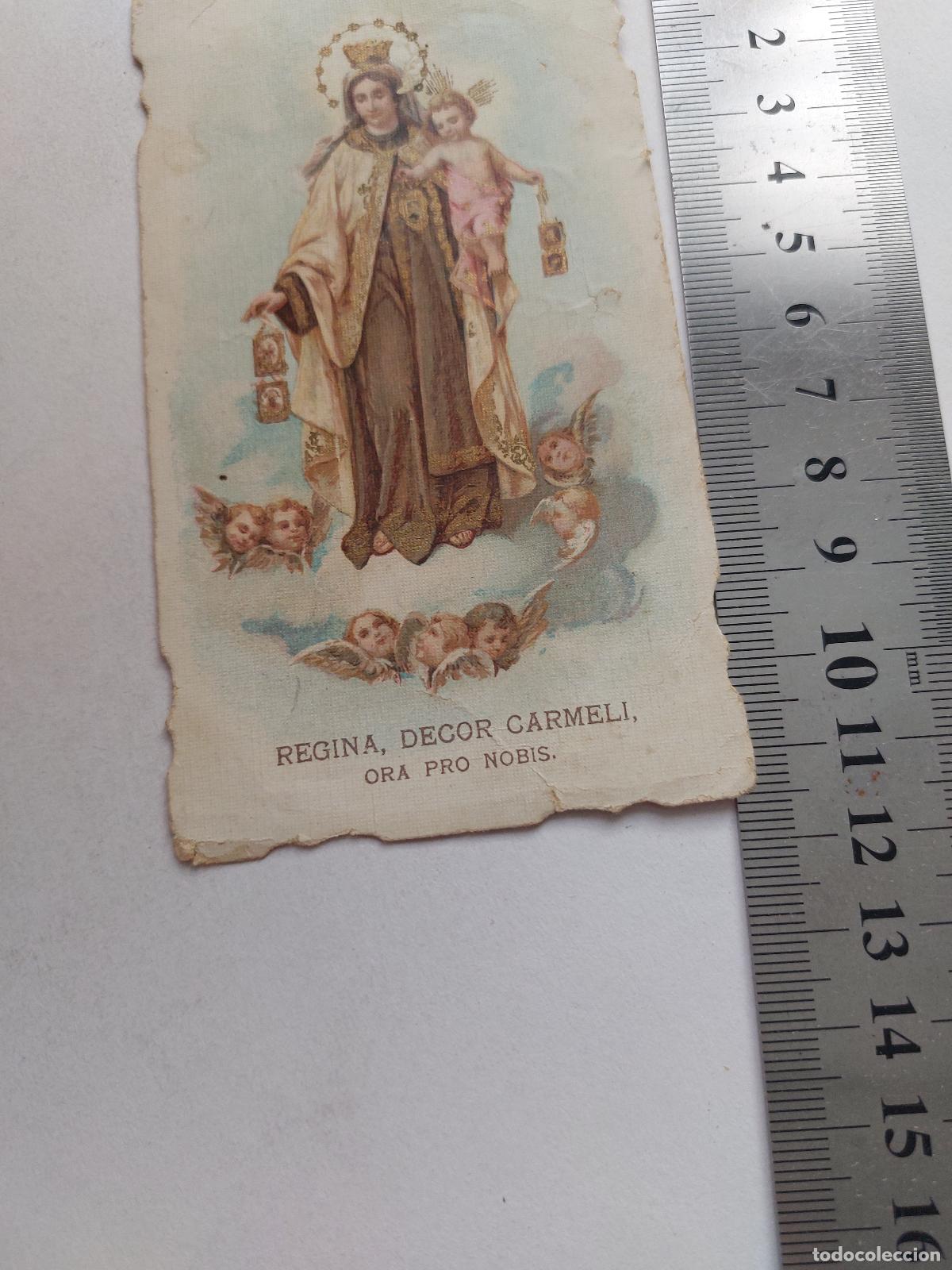 Postales: Estampa religiosa de la Virgen del Carmen con Ni&ntilde;o Jes&uacute;s