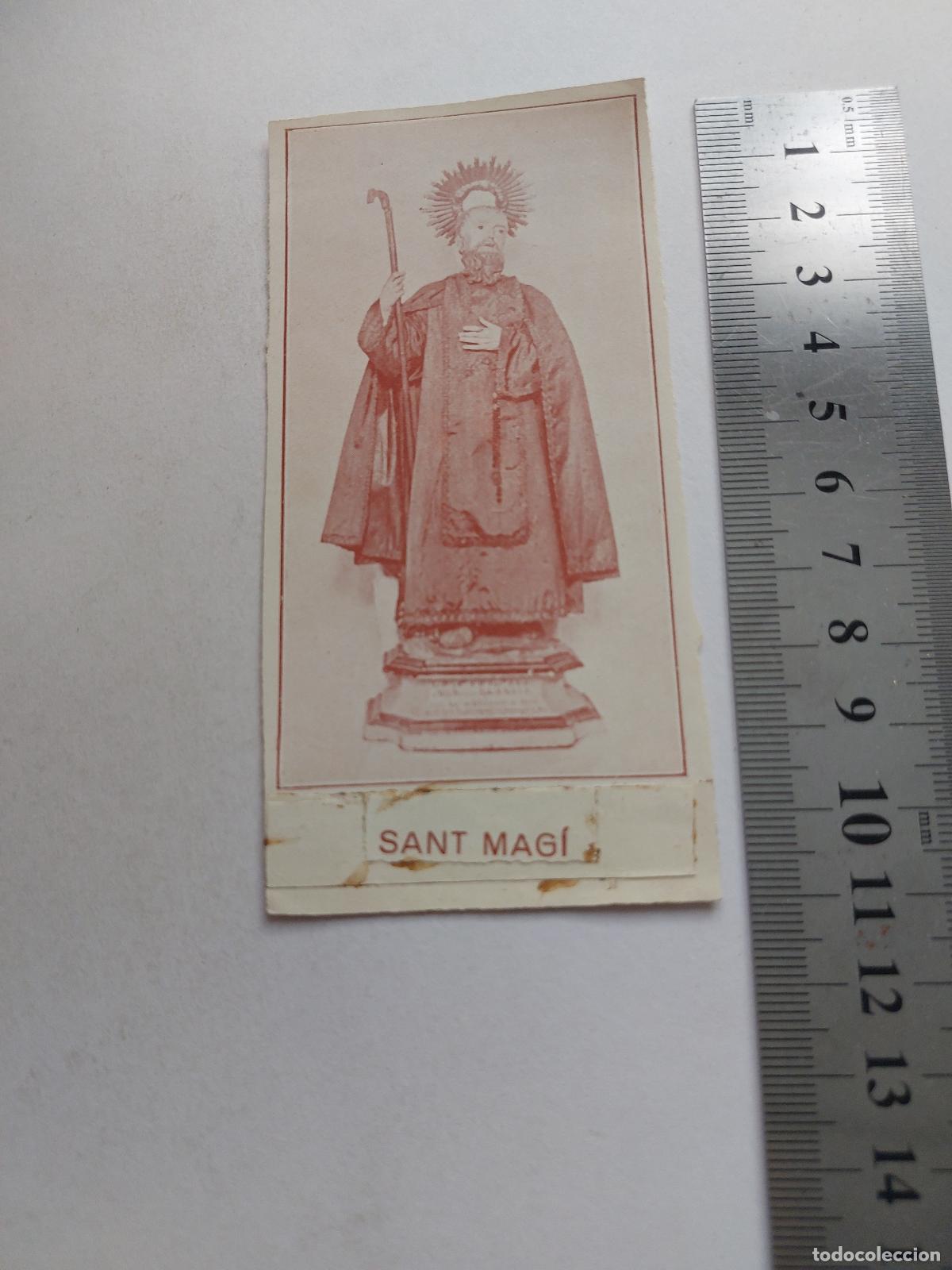 Postales: Estampa de Sant Mag&iacute;, imagen religiosa de santo