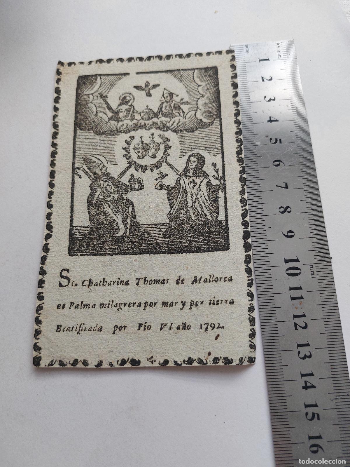 Postales: Estampa religiosa de Santa Catalina Tom&aacute;s de Mallorca