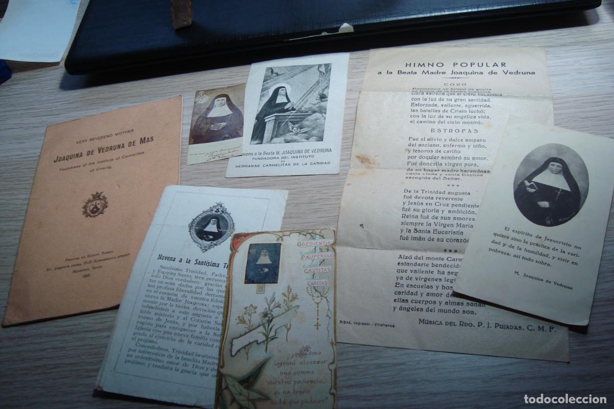 Postales: ANTIGUO CONJUNTO DE LIBRO Y 5 ESTAMPAS. RELIGIOSA JOAQUINA VEDRUNA PRINCIPIOS DEL XX.