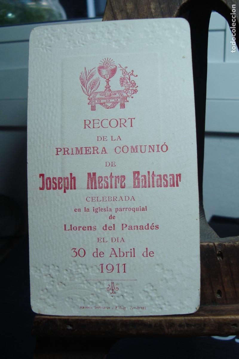 Postales: RECUERDO PRIMERA COMUNION. JOSEPH MESTRE BALTASAR. LLORENS DEL PANADES 1911
