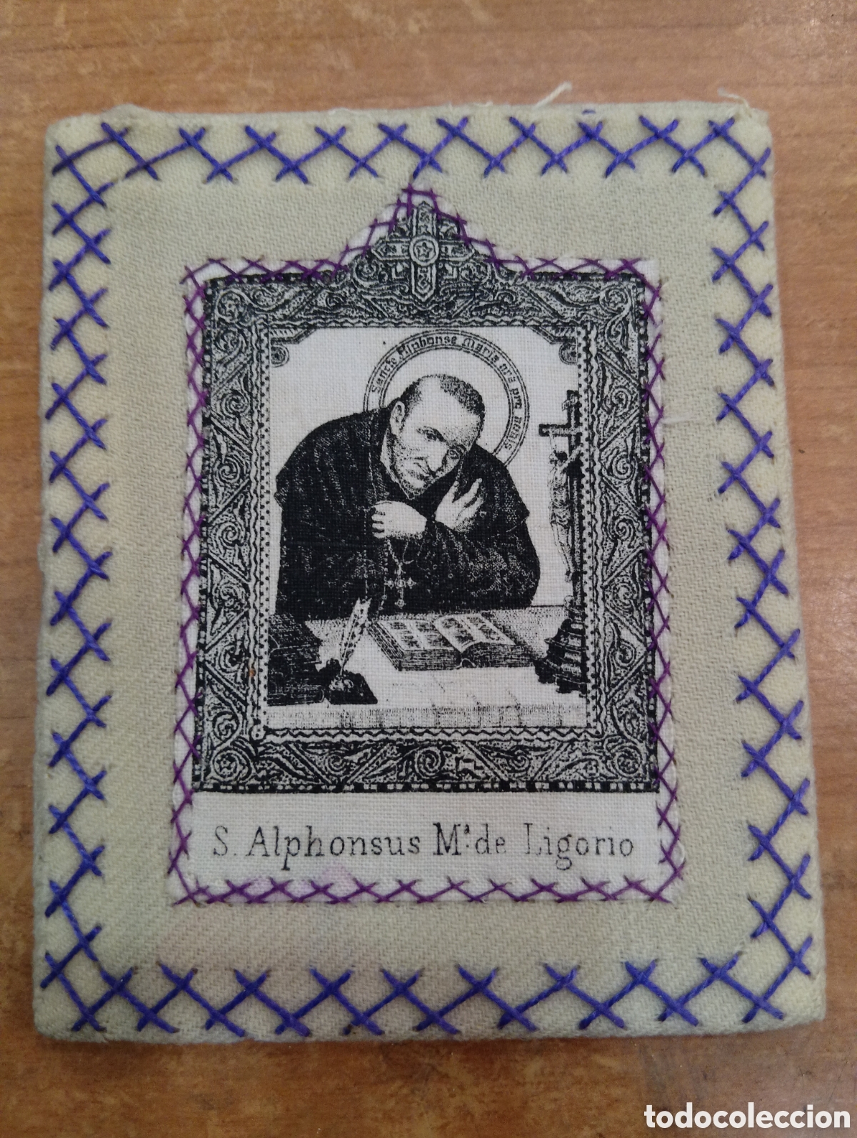 Postales: Escapulario de tela de San Alfonso Maria de Ligorio.