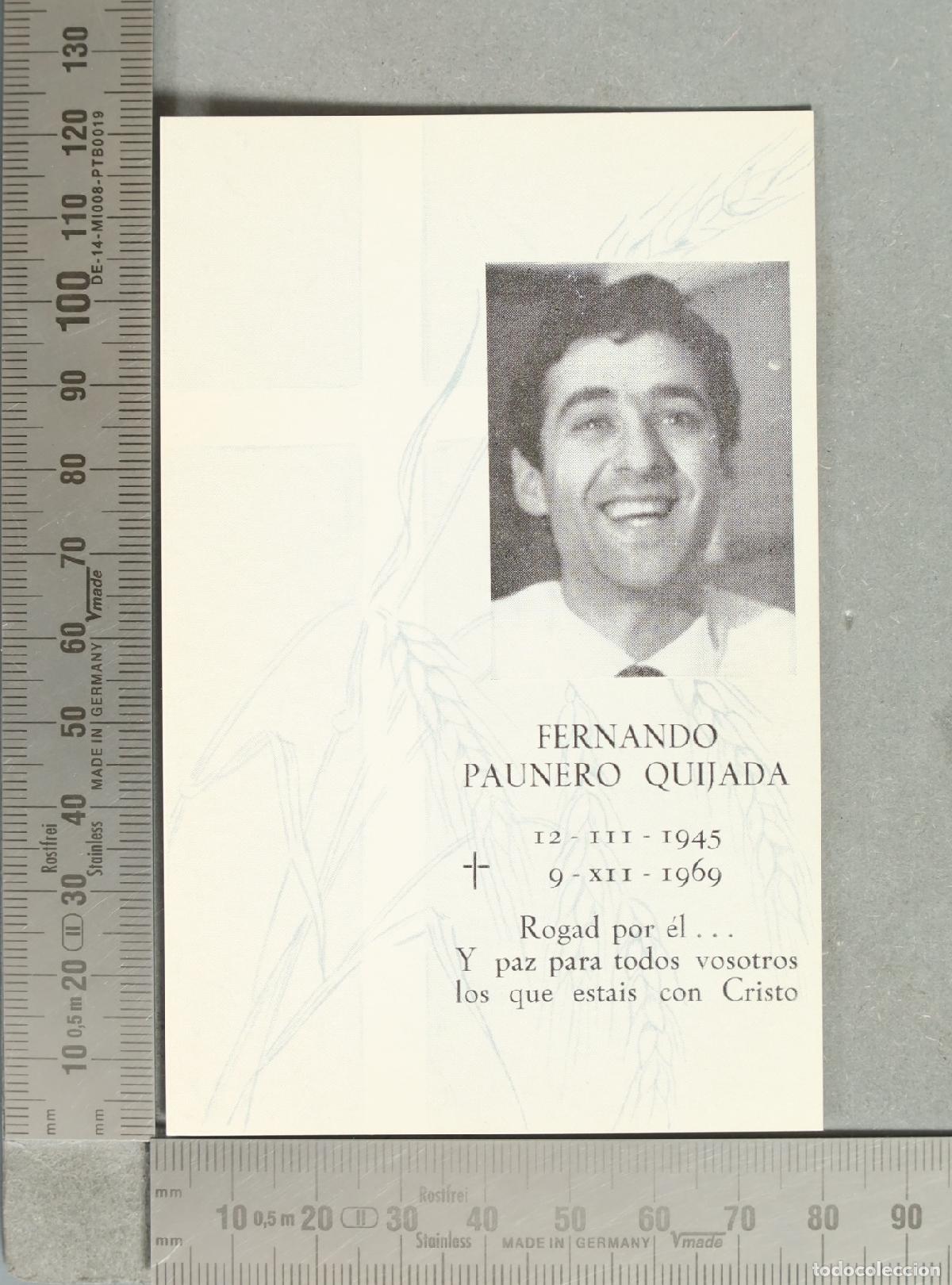 Postales: ESQUELA. HOMBRE. FOTOGRAFIA 1969