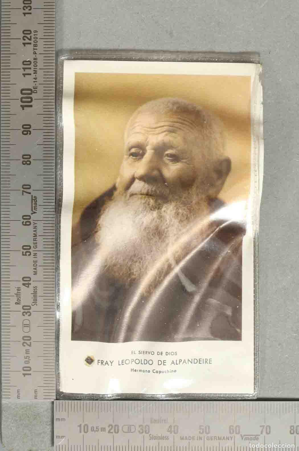 Postales: ESTAMPA. RELICARIO EX-INDUMENTIS. Fray Leopoldo de Alpandeire - Hermano Capuchino -