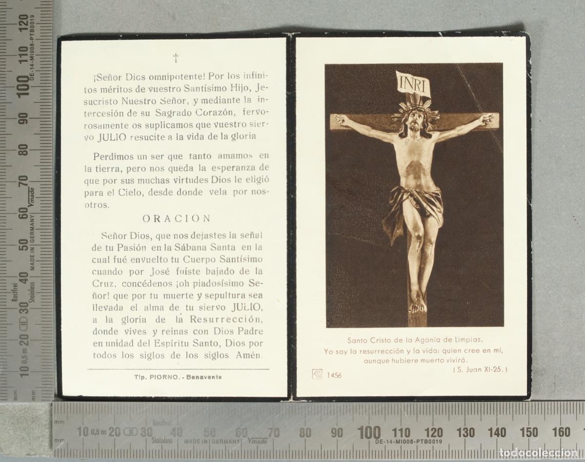 Postkarten: ESQUELA. Santo Cristo de la Agon&iacute;a de Limpias - Recordatorio Julio - JULIO RODRIGUEZ GUERRA. EX