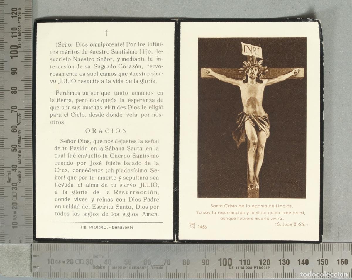 Postkarten: ESQUELA. Santo Cristo de la Agon&iacute;a de Limpias. JULIO RODRIGUEZ GUERRA EX DIPUTADO A CORTES MADRID