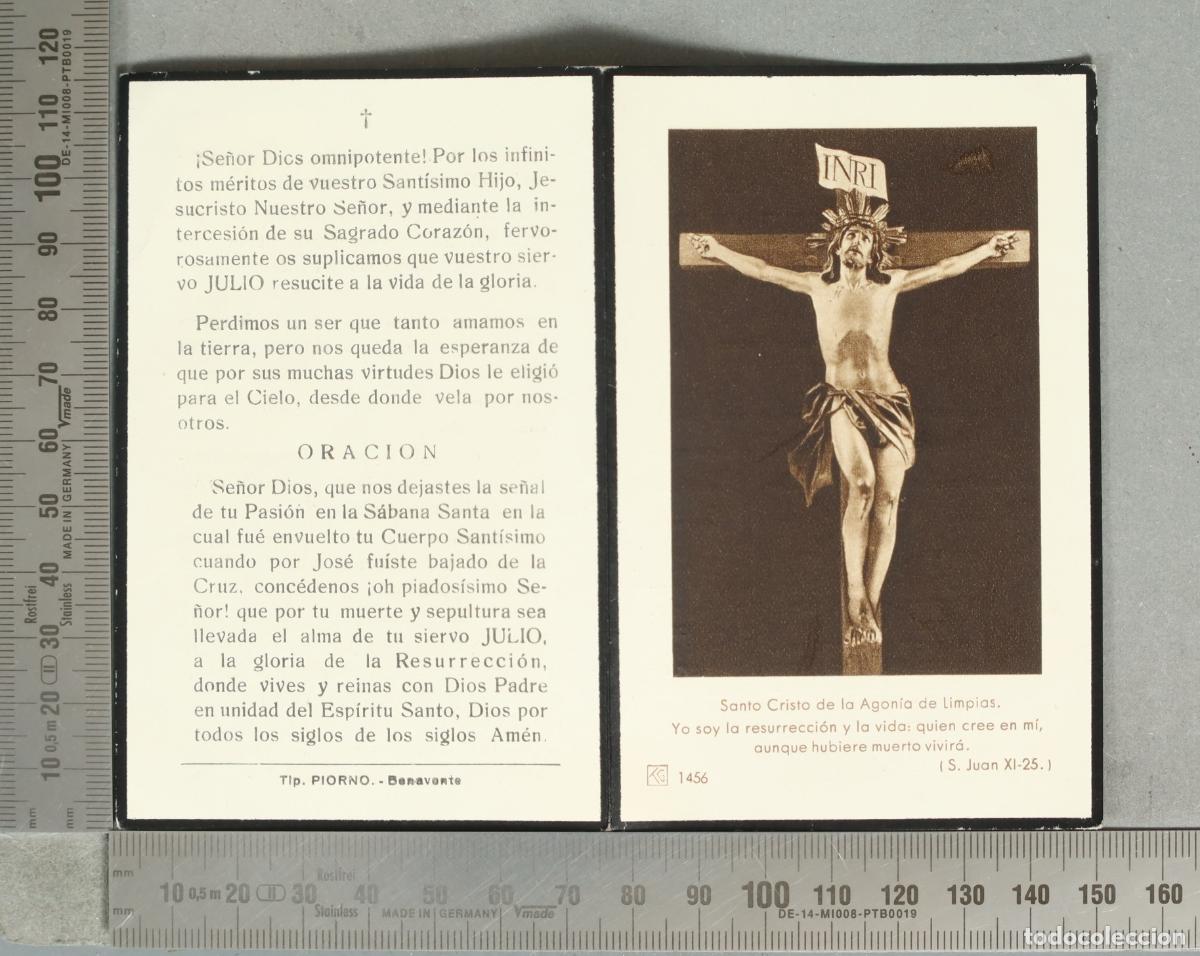 Postkarten: ESQUELA. Santo Cristo de la Agon&iacute;a de Limpias JULIO RODRIGUEZ GUERRA EX DIPUTADO A CORTES MADRID