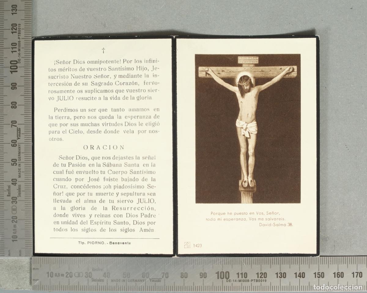 Postales: ESQUELA. Julio - Tip. Piorno - Benavente JULIO RODRIGUEZ GUERRA EX DIPUTADO A CORTES MADRID 1942