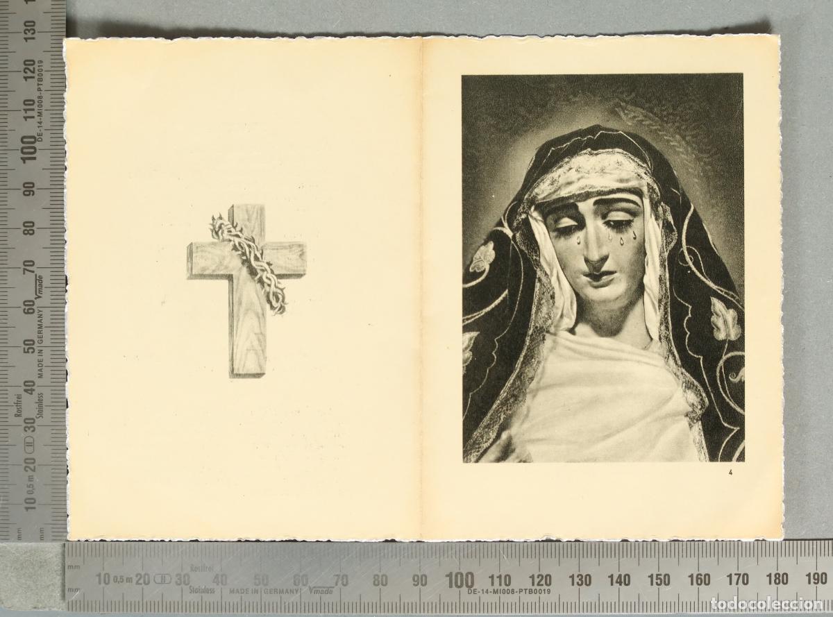 Postales: ESQUELA. Virgen de las Tristezas - Sevilla HOMBRE 1960 MADRID