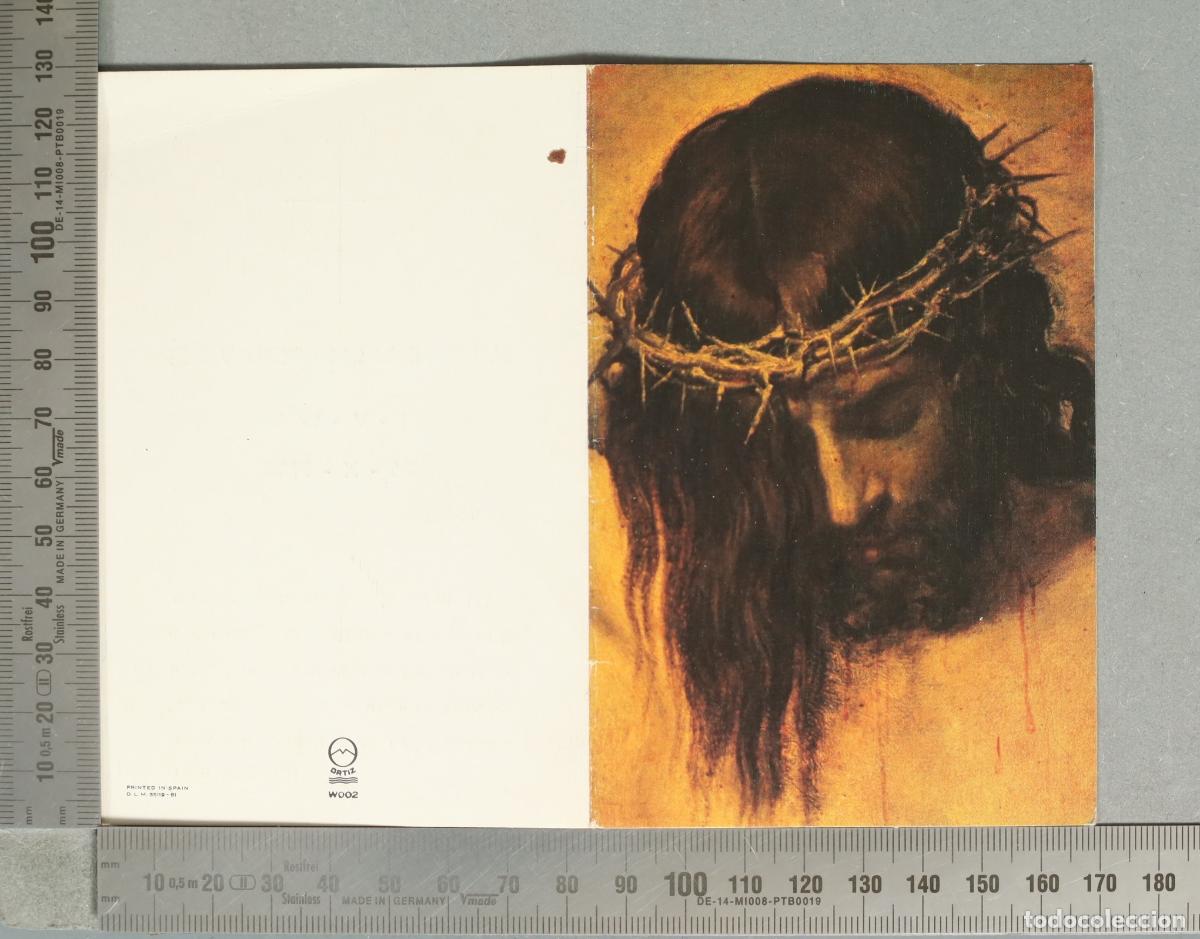 Postales: ESQUELA. Cristo crucificado - Diego Vel&aacute;zquez MADRID HOMBRE