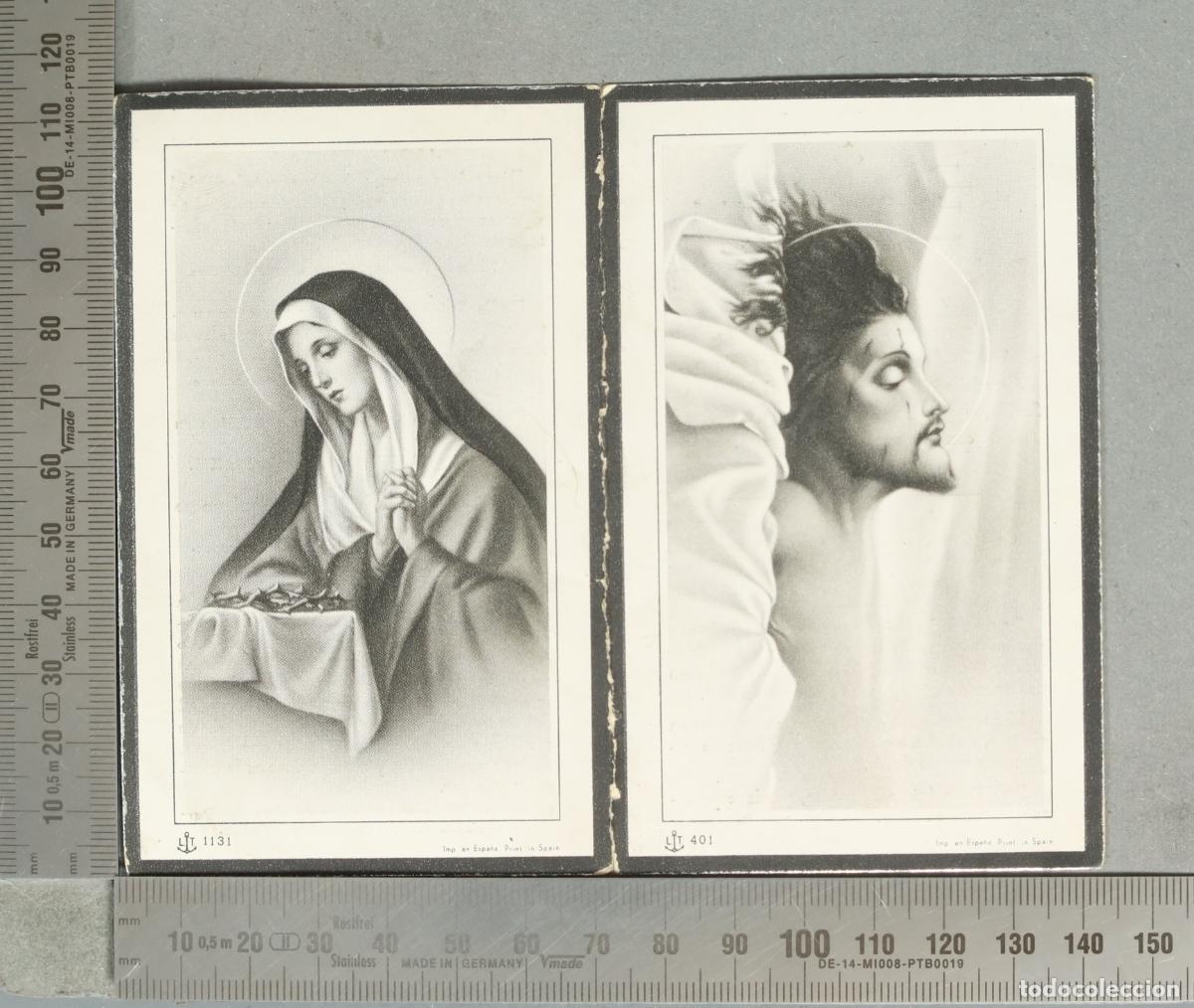 Postales: ESQUELA. NICOLAS CHACON MANRIQUE DE LARA Y DE LA CALZADA. NOBLE JURISTA. SEVILLA 1950 Virgen