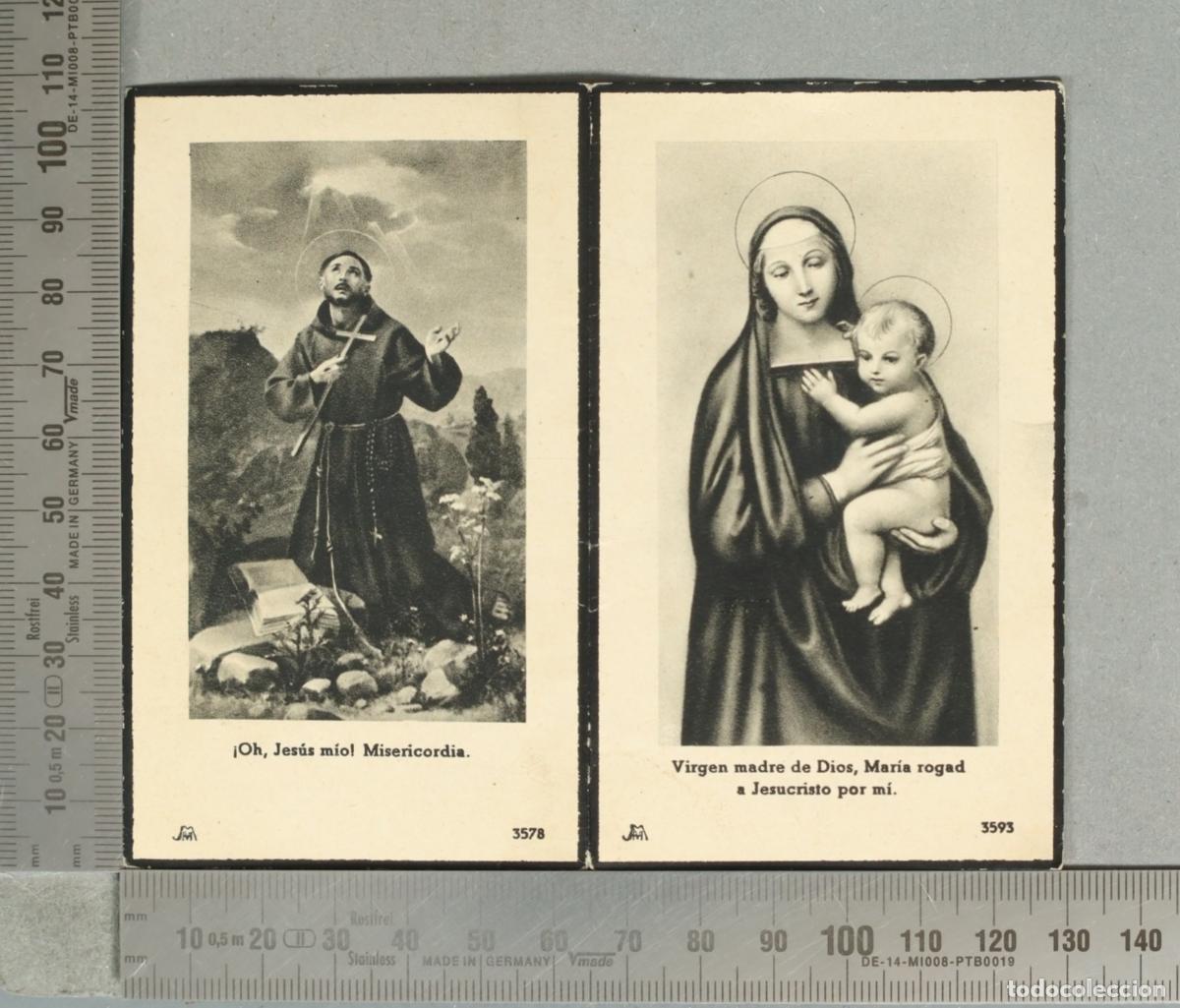 Postales: ESQUELA. San Antonio de Padua. MUJER MADRID 1943