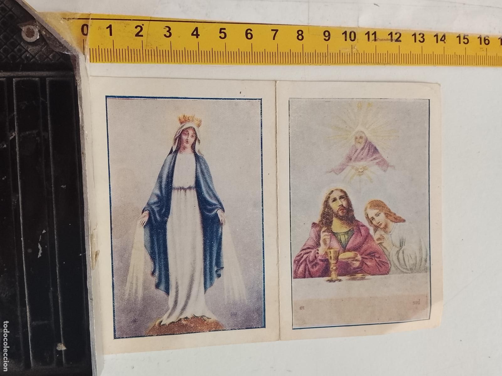 Postales: ESTAMPA RELIGIOSA CUADRO DE HORAS DE ADORACION POR DO&Ntilde;A JUANA CARAU