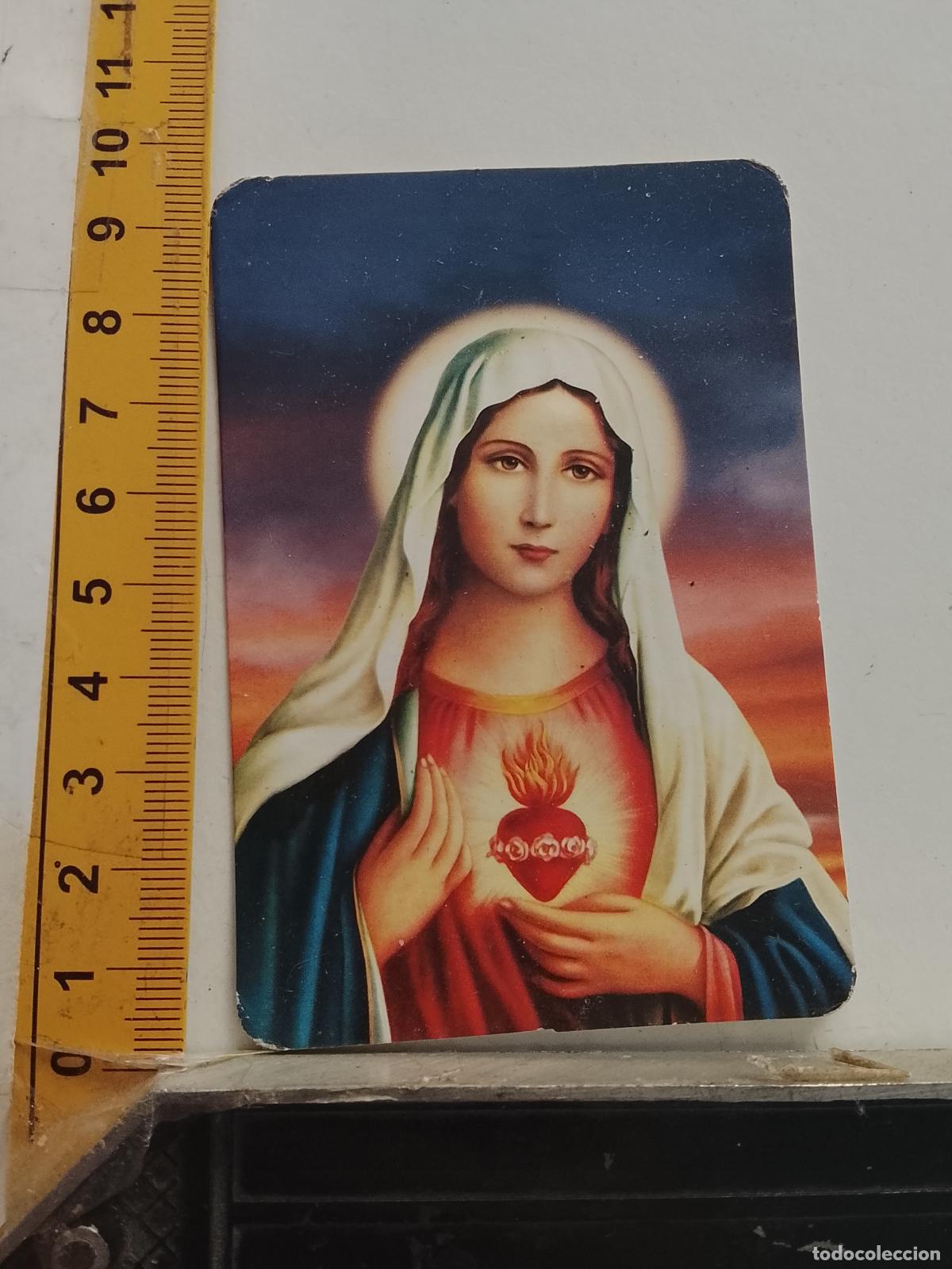 Postales: ESTAMPA RELIGIOSA SAGRADO CORAZON DE MARIA PUBLICIDAD FREIDURIA LAS FLORES CADIZ