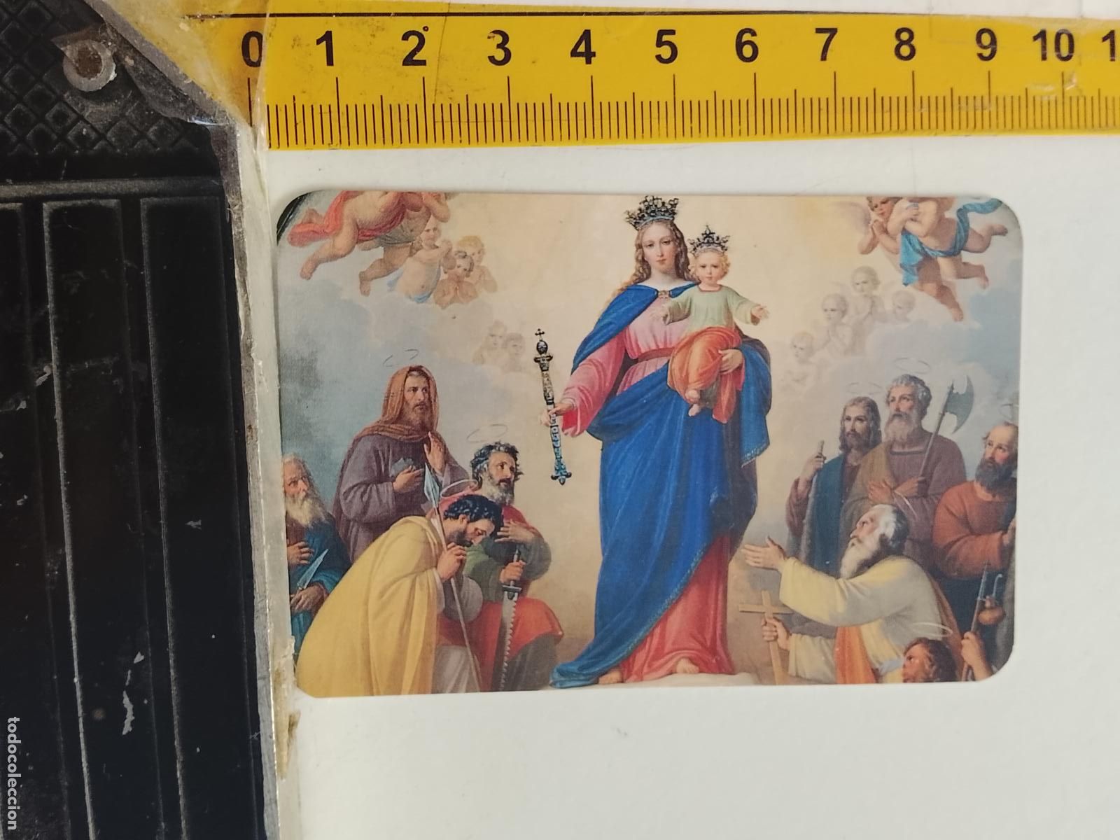 Postales: ESTAMPA RELIGIOSA VIRGEN MARIA AUXILIADORA CALENDARIO 1986