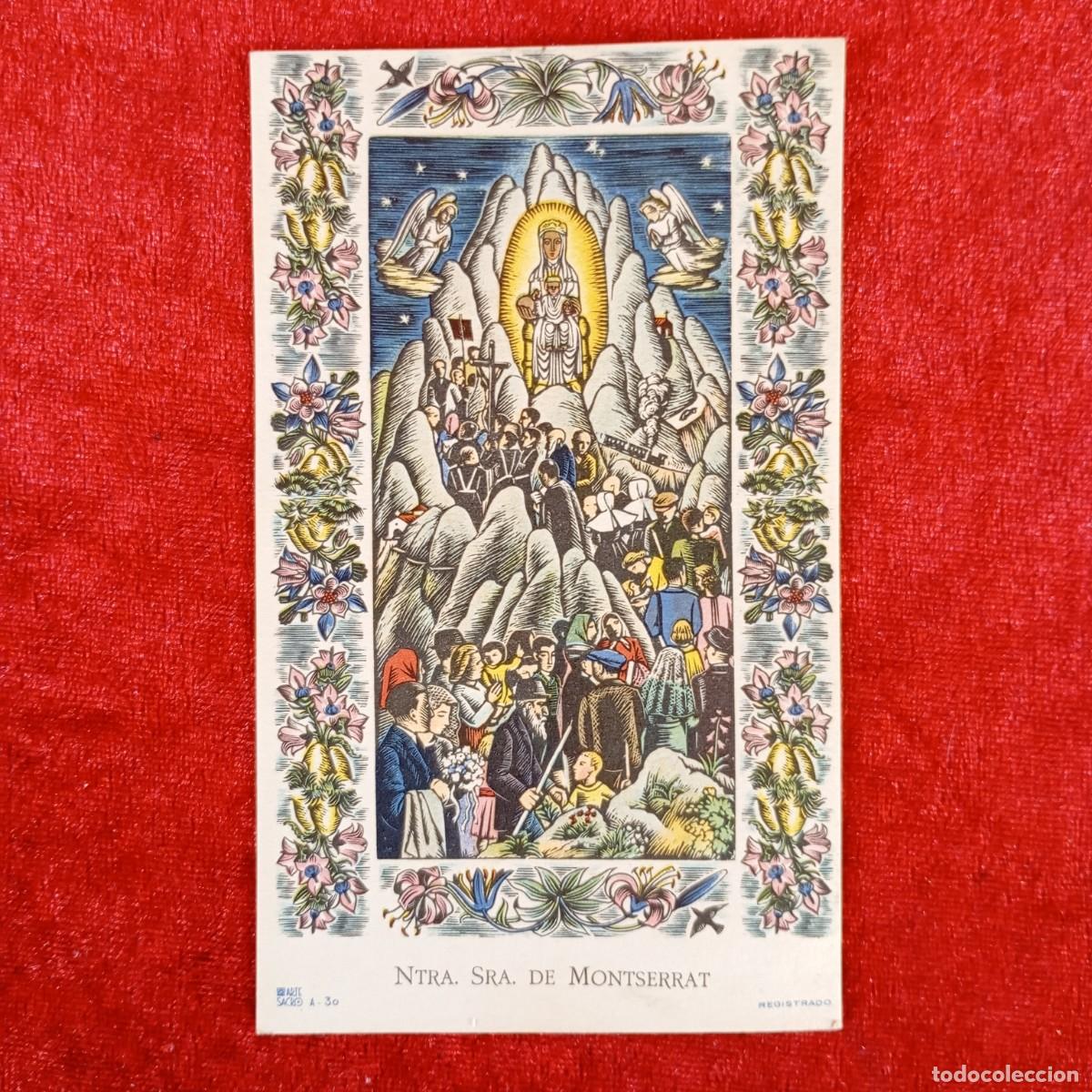 Postales: NTRA. SRA. DE MONTSERRAT - ARTE SACRO - NUESTRA SE&Ntilde;ORA DE MONTSERRAT - GRABADO ANTIGUO / 483