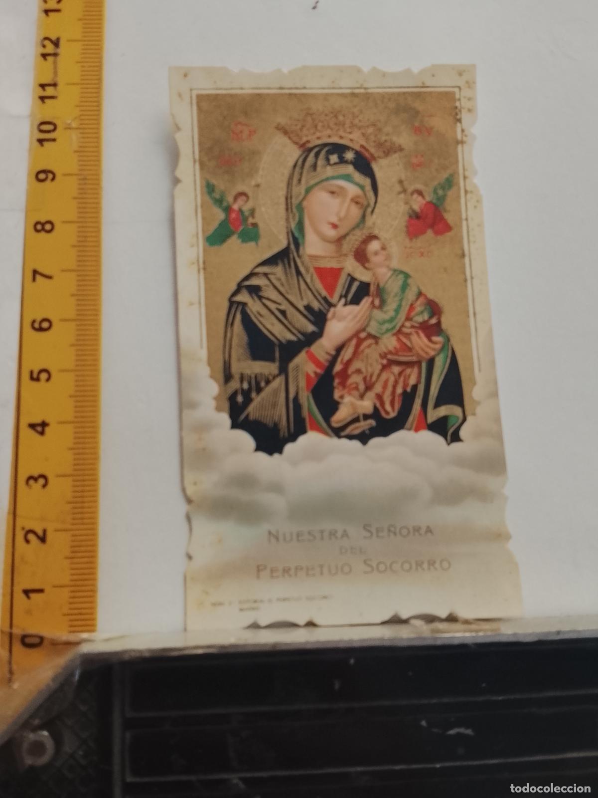 Postales: ESTAMPA RELIGIOSA ORACION VIRGEN DEL PEPETUO SOCORRO