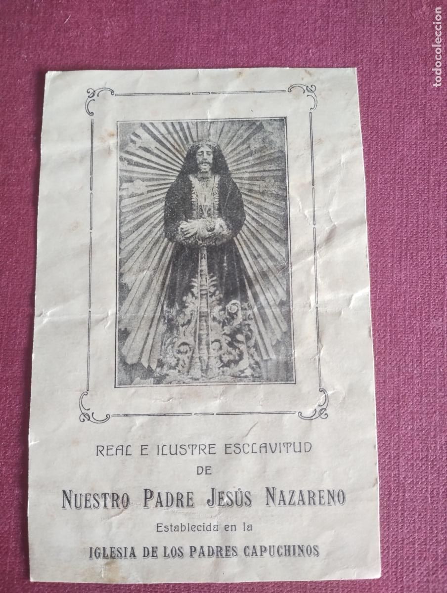 Postales: estampa Padre Jes&uacute;s Nazareno. Iglesia de los Padres Capuchinos