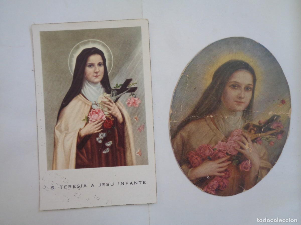 Postales: LOTE DE 2 ANTIGUAS ESTAMPAS DE SANTA TERESA DEL NI&Ntilde;O JESUS
