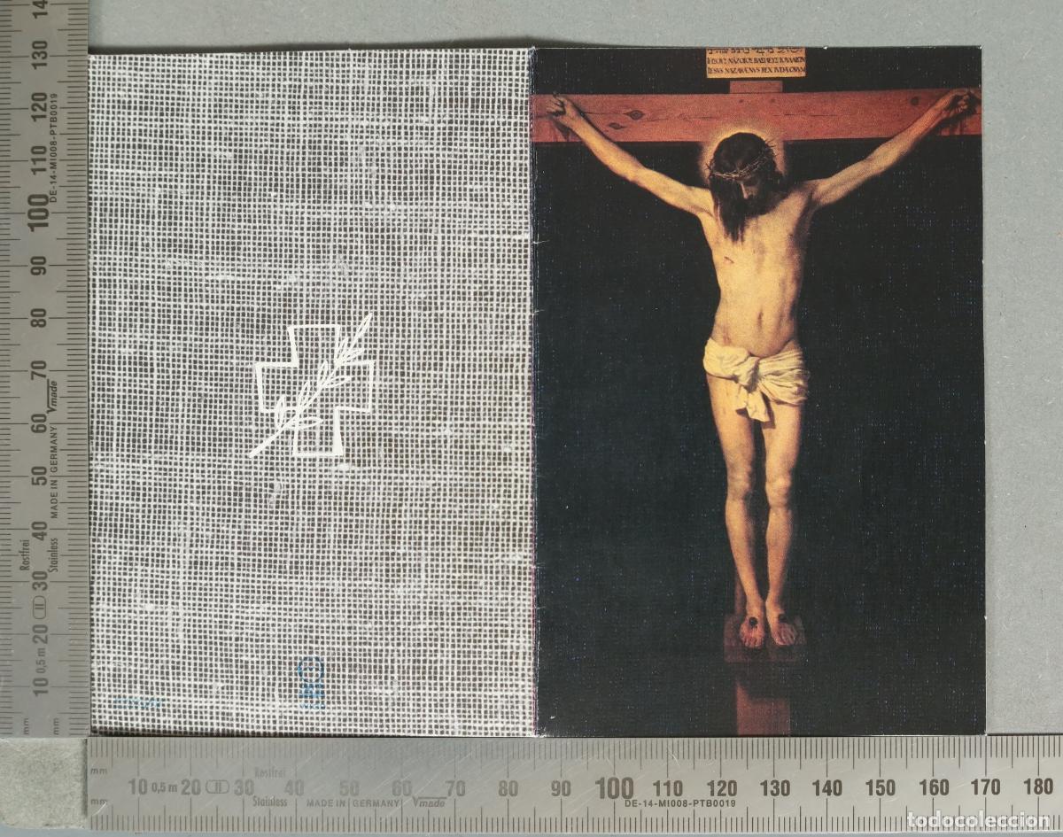 Postales: ESQUELA. Cristo crucificado - Diego Vel&aacute;zquez HOMBRE MADRID 1986