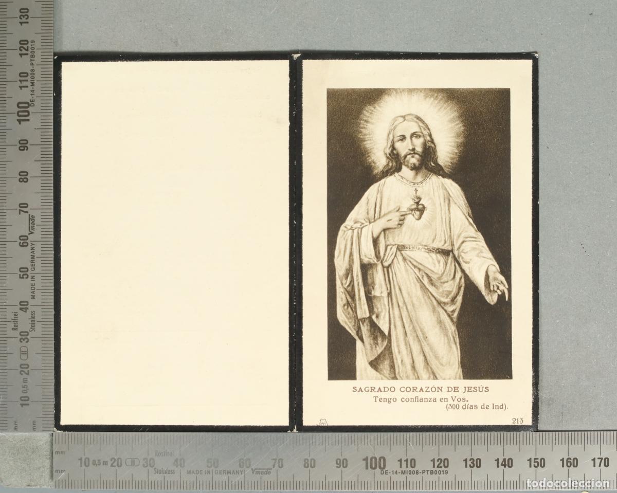 Postales: ESQUELA. Sagrado Coraz&oacute;n de Jes&uacute;s - Tengo confianza en Vos. MUJER. MADRID 1940