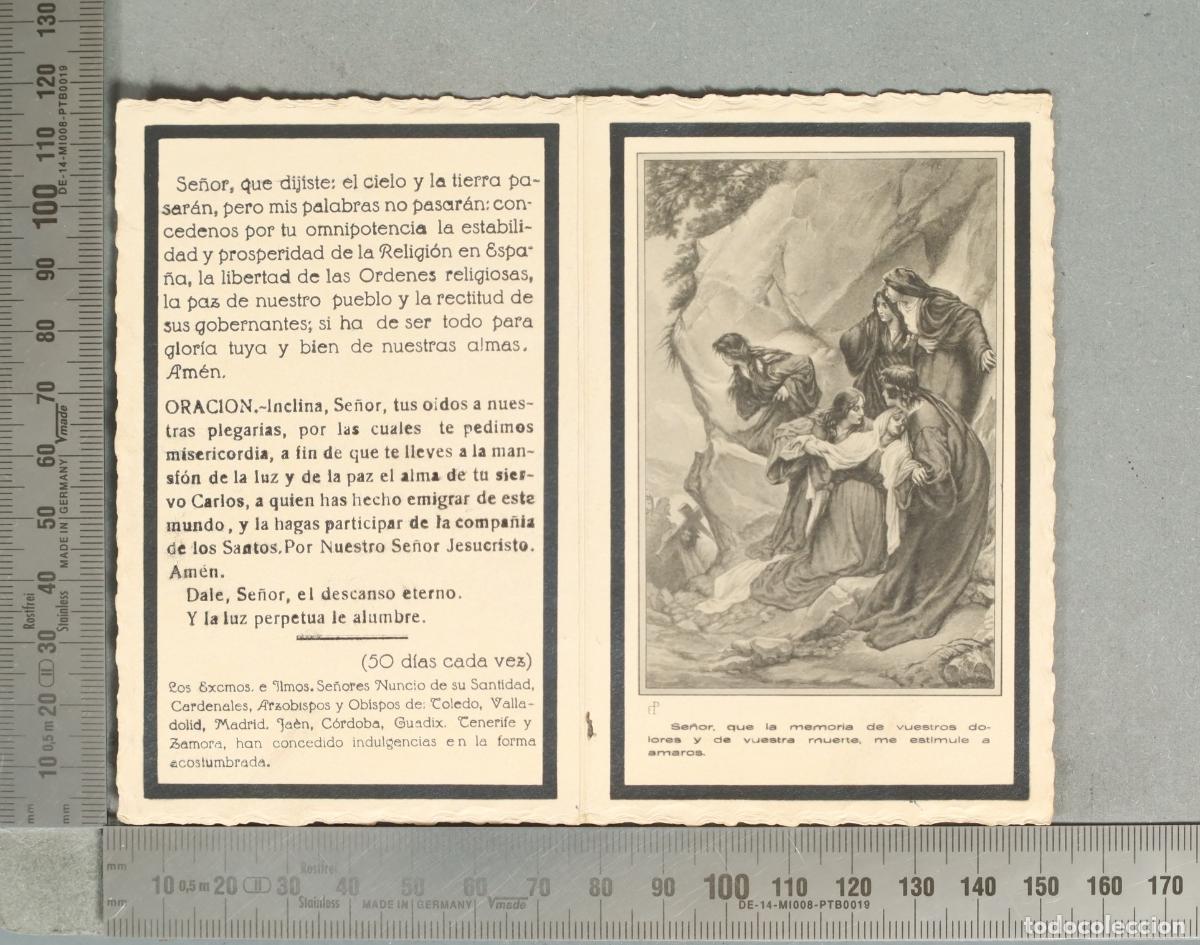 Postales: ESQUELA. CARLOS GARCIA DE ZU&Ntilde;IGA Y LOPEZ. ALCALDE VILLACARRILLO 1934