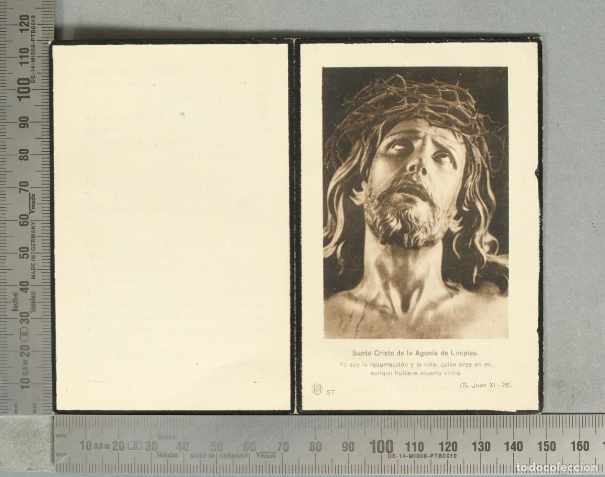 Postales: ESQUELA. Santo Cristo de la Agon&iacute;a de Limpias VIUDA 1923
