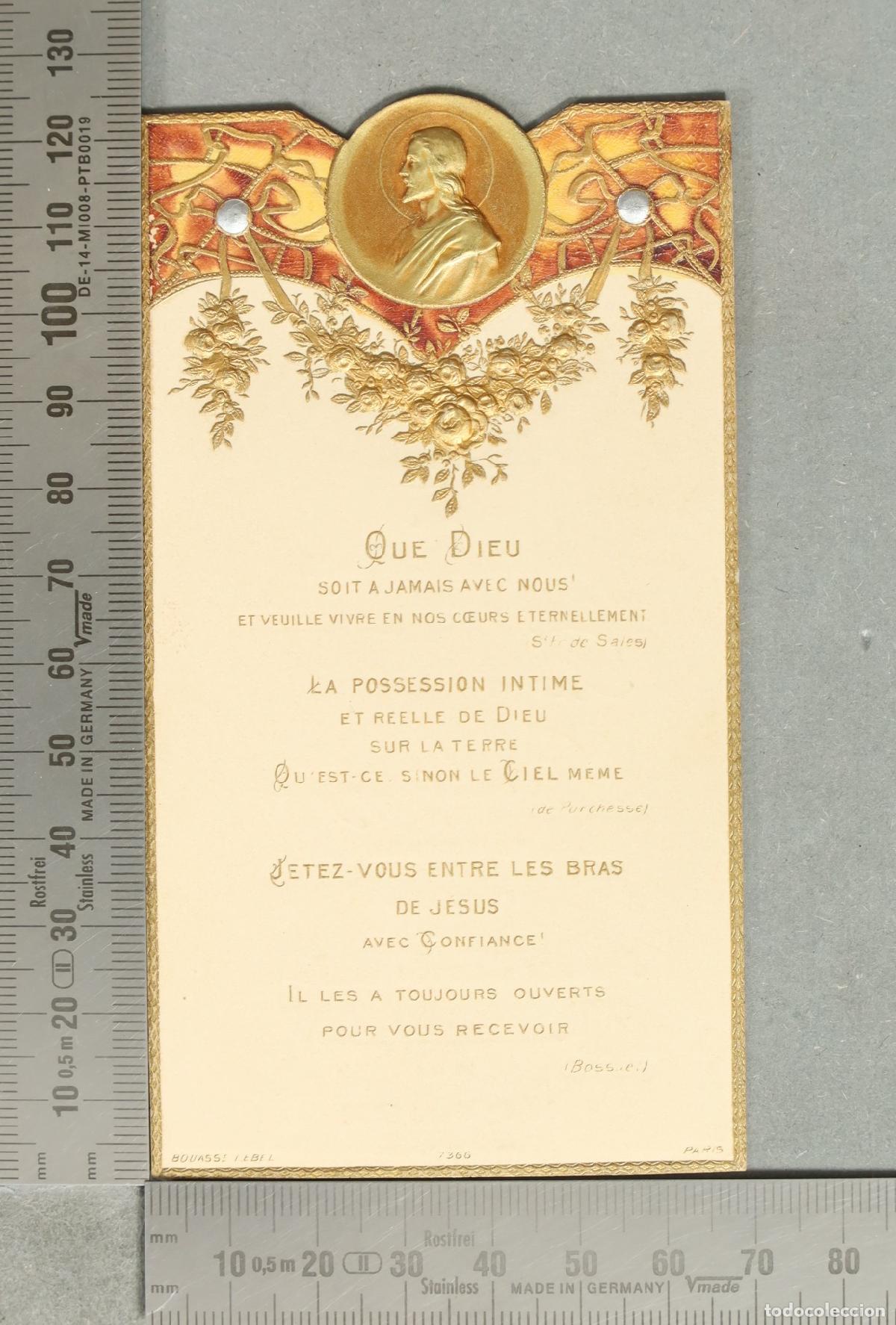 Postales: ESTAMPA. Que Dieu soit &agrave; jamais avec nous - Mgr Gay - Eguasse. COMUNION. 1903 MADRID