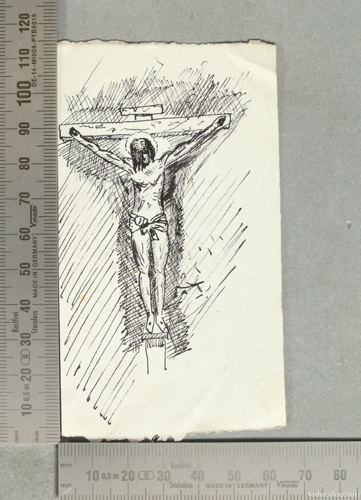 Postales: ESTAMPA. Jesucristo crucificado . DIBUJO