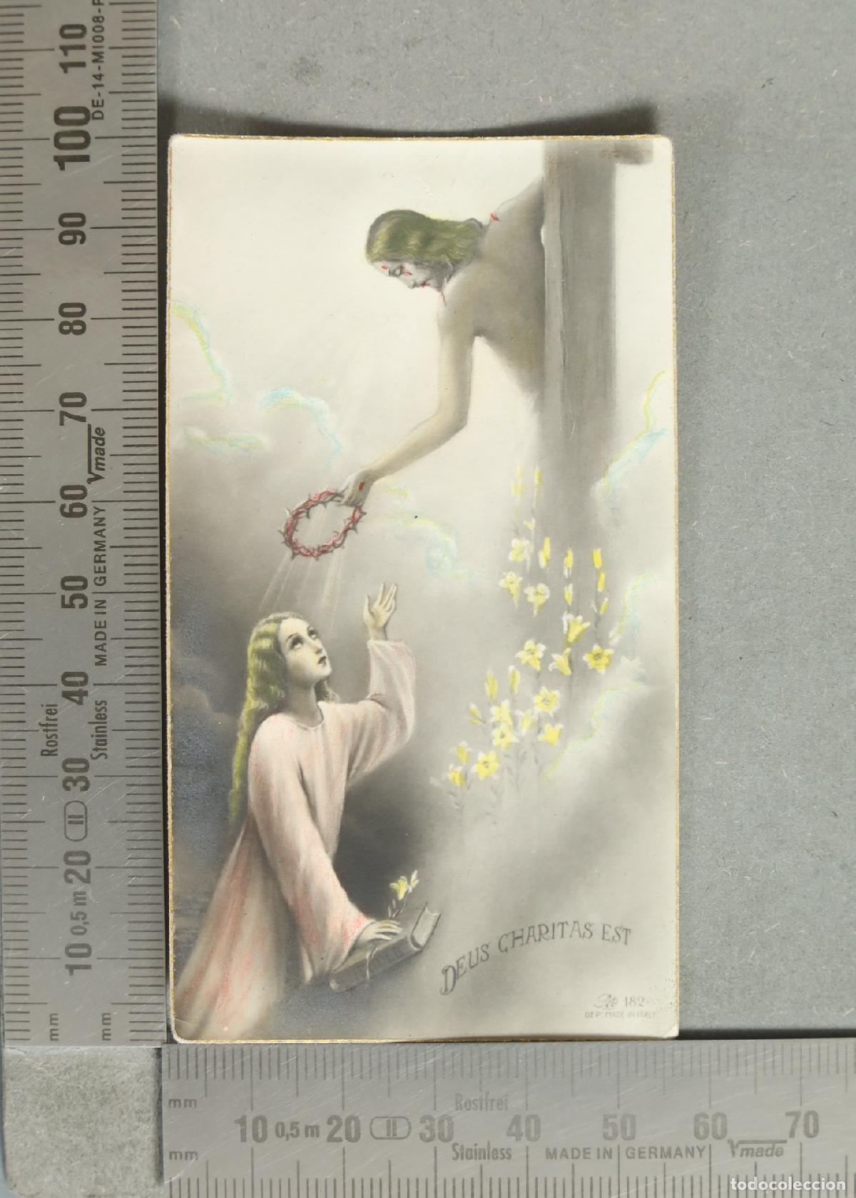 Postales: ESTAMPA. Deus Charitas Est - Jesus en la cruz - La sposa di Cristo