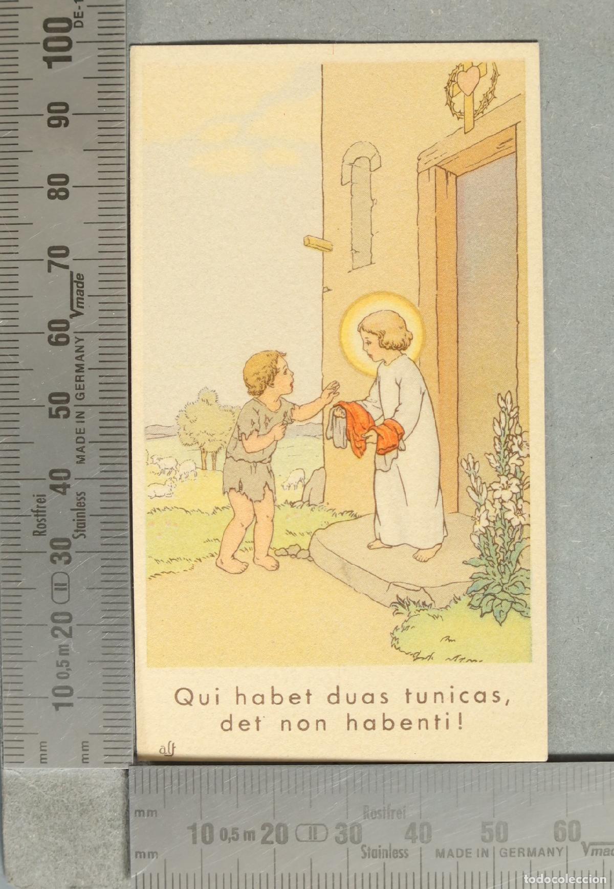 Postales: ESTAMPA. Qui habet duas tunicas, det non habenti!