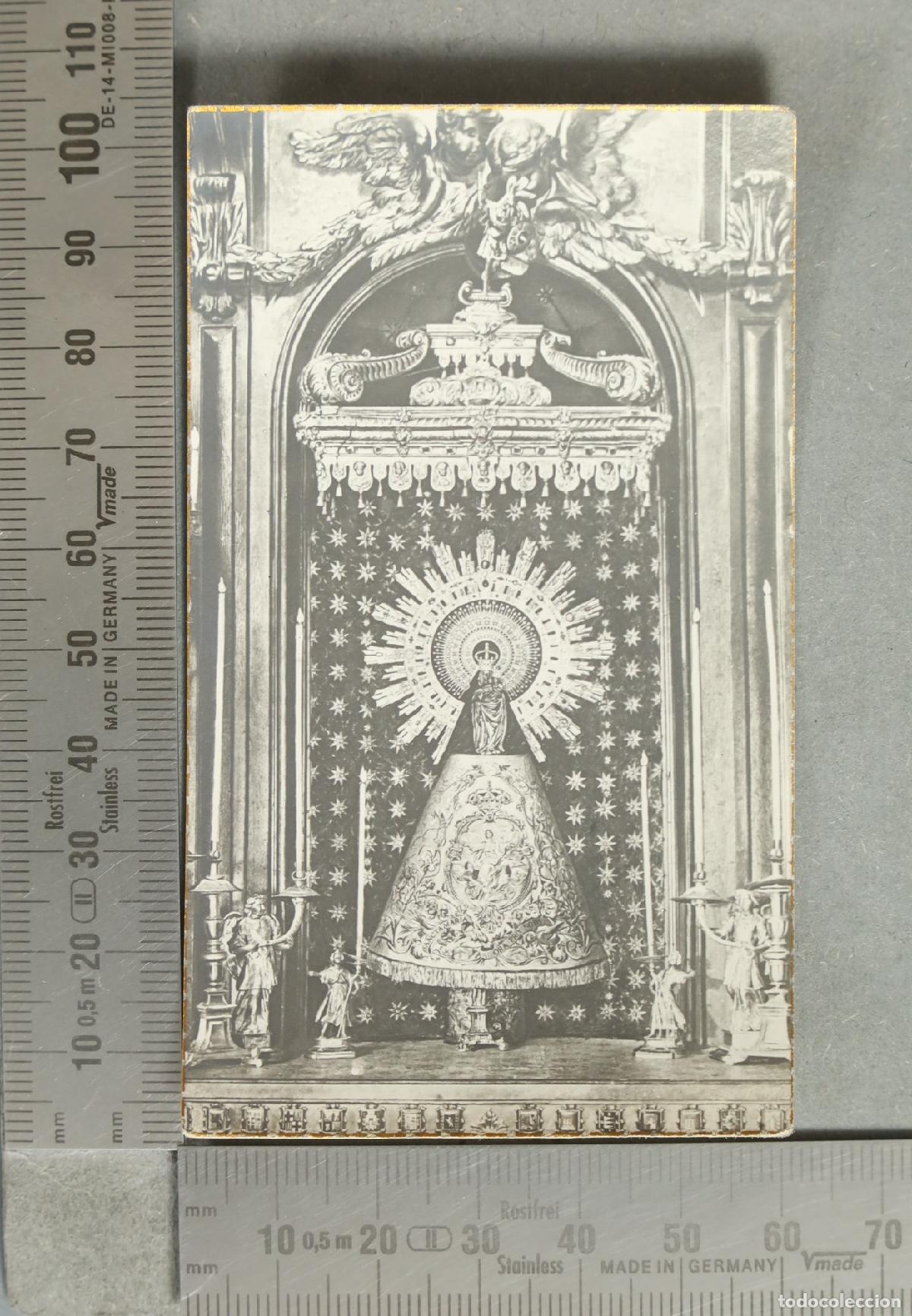 Postales: ESTAMPA. Imagen de la Virgen del Pilar en su altar - Bas&iacute;lica de Zaragoza