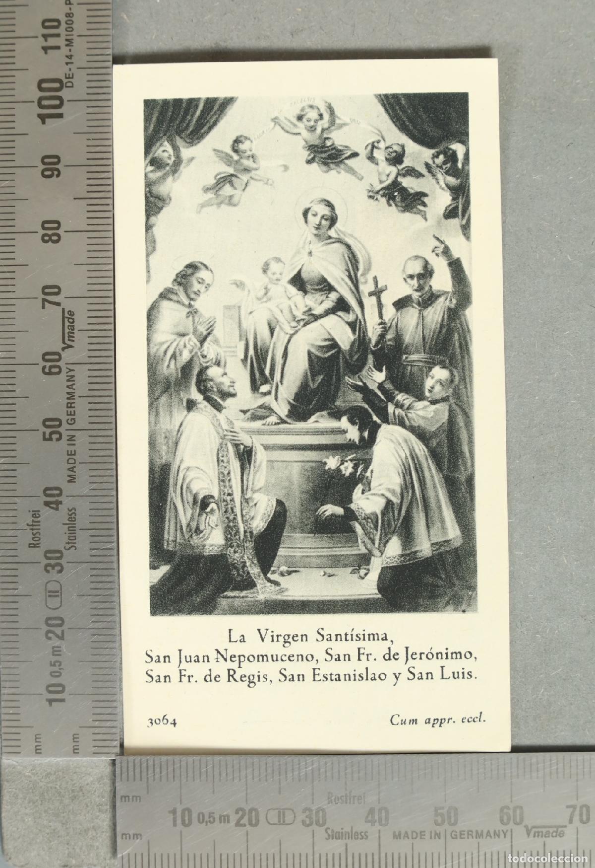 Postales: ESTAMPA. La Virgen Sant&iacute;sima con Santos Jesuitas - Pietro Gagliardi. RECUERDO CONGREGACIONES