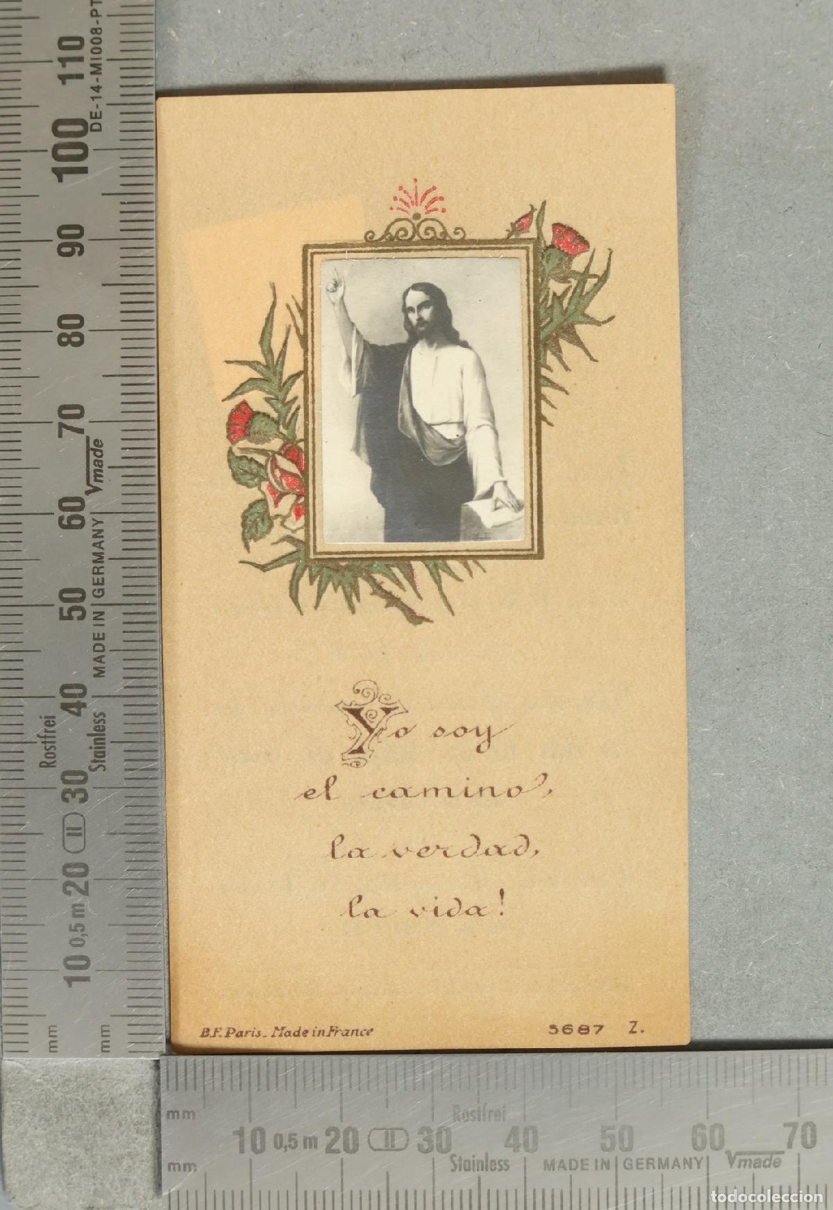 Postales: ESTAMPA. Yo soy el camino, la verdad, la vida! - B.F. Paris COMUNION 1940