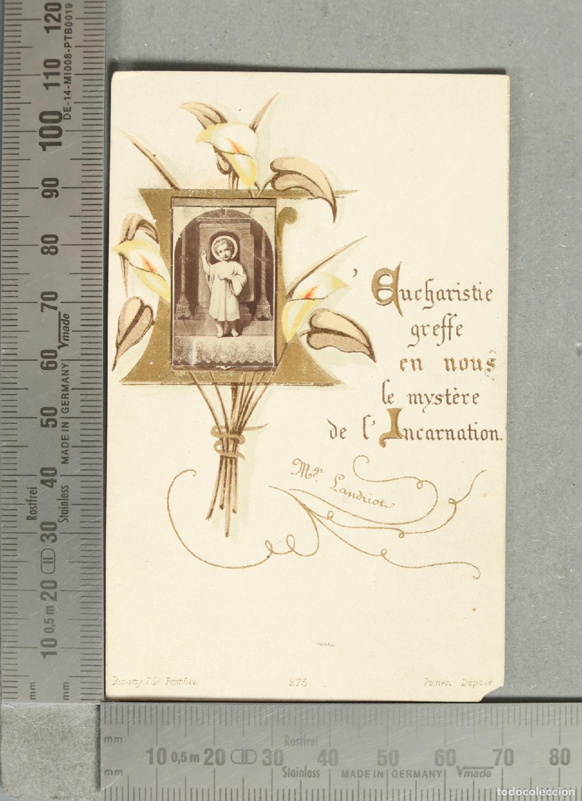 Postcards: ESTAMPA. L'Eucharistie greffe en nous le myst&egrave;re de l'Incarnation - Mgr. Landriot - Bonamy Edit.
