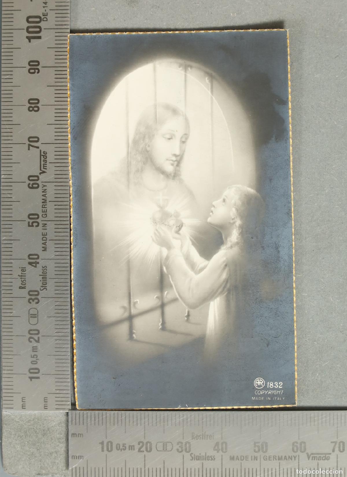 Postcards: ESTAMPA. Sagrado Coraz&oacute;n de Jes&uacute;s - AR 1832 COMUNION 1934 MADRID