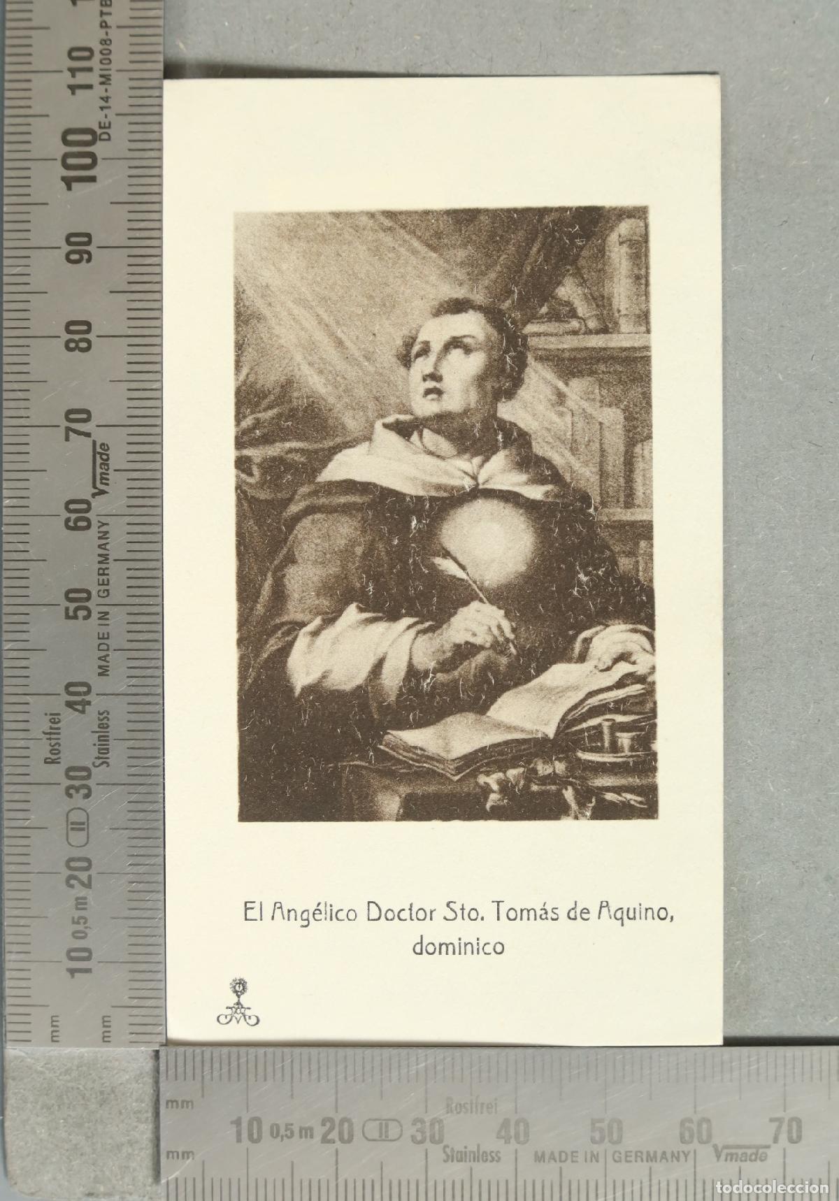 Postales: ESTAMPA. El Ang&eacute;lico Doctor Sto. Tom&aacute;s de Aquino, dominico