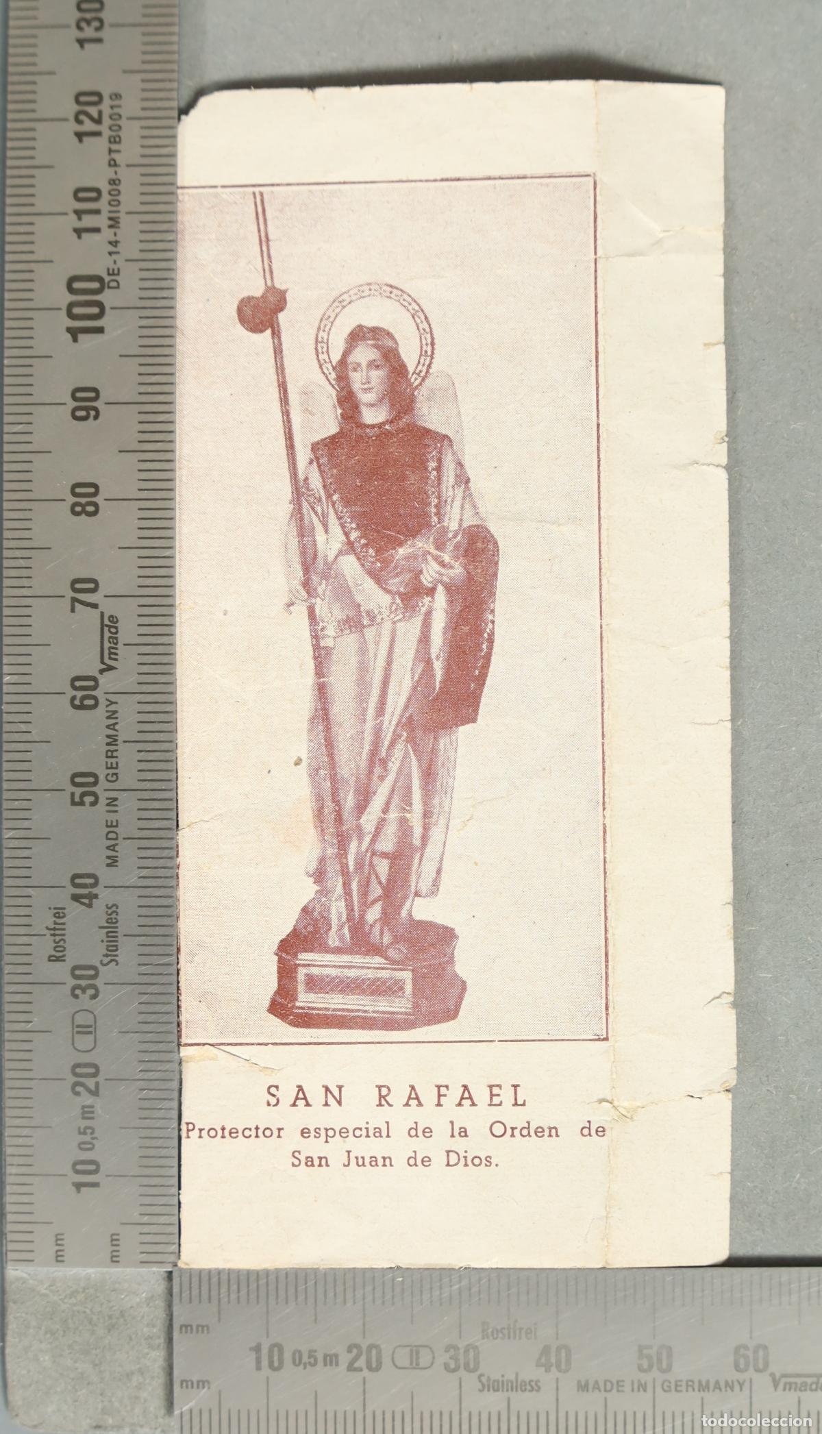 Postales: ESTAMPA. San Rafael - Protector especial de la Orden de San Juan de Dios - Breve novena