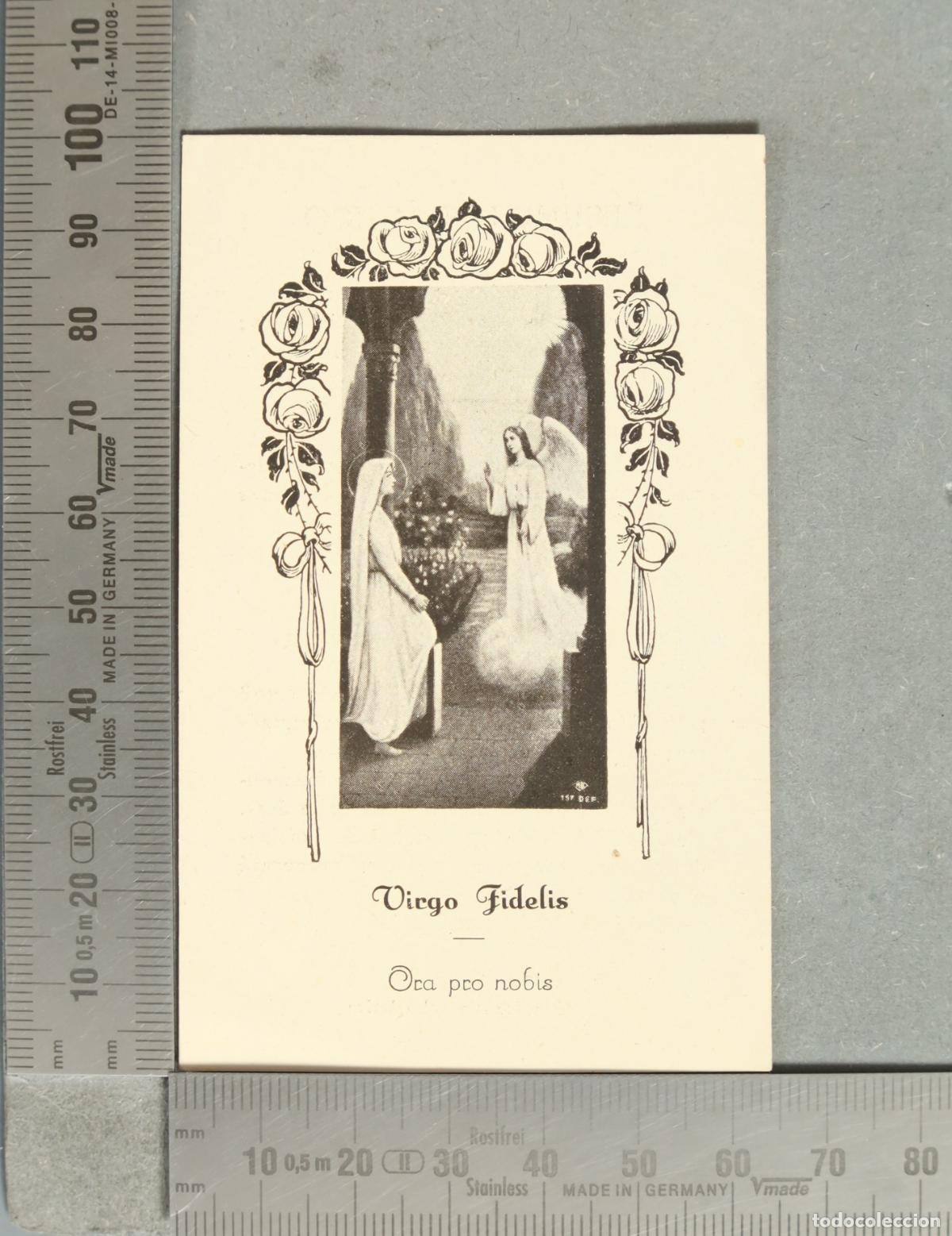 Postales: ESTAMPA. Virgo Fidelis - Ora pro nobis