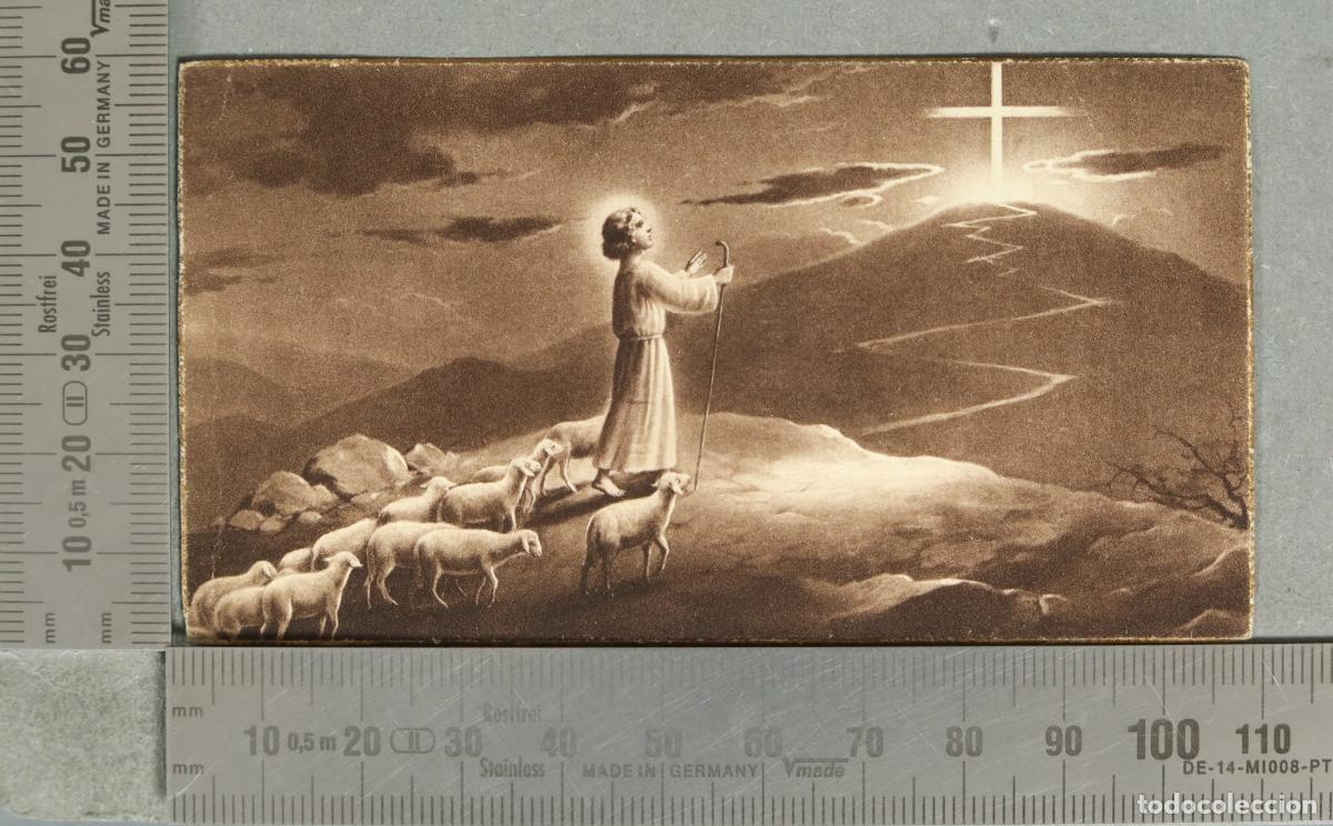 Postales: ESTAMPA. Jes&uacute;s el Buen Pastor con corderos