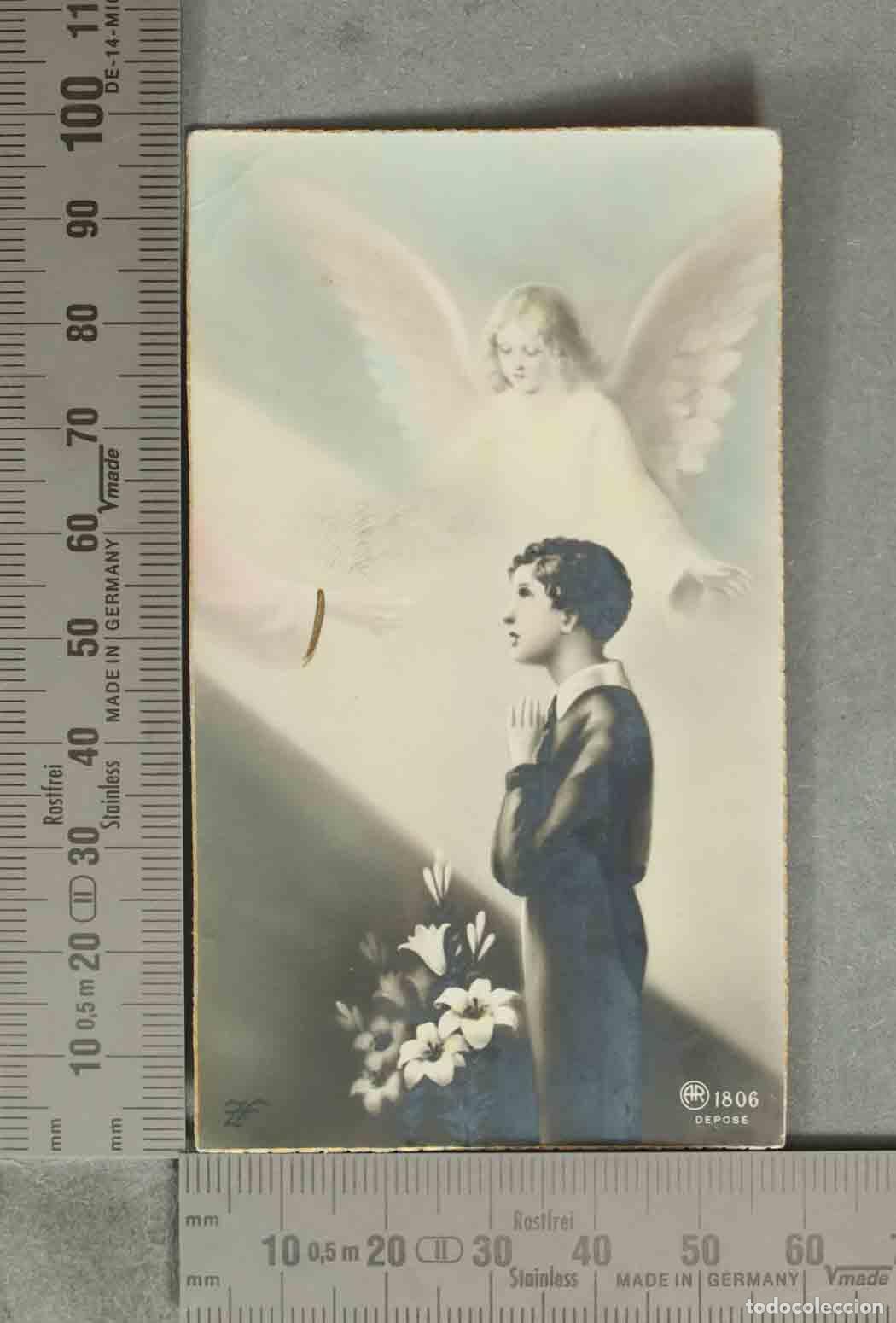 Postales: ESTAMPA. NI&Ntilde;O COMUNION ANGEL