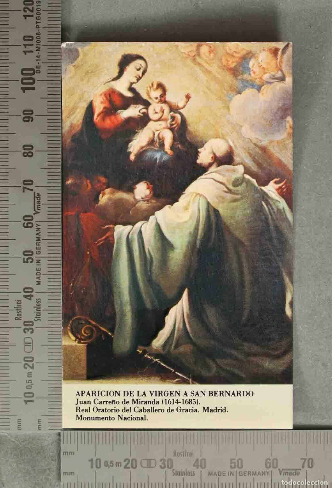 Postcards: ESTAMPA. APARICION DE LA VIRGEN A SAN BERNARDO