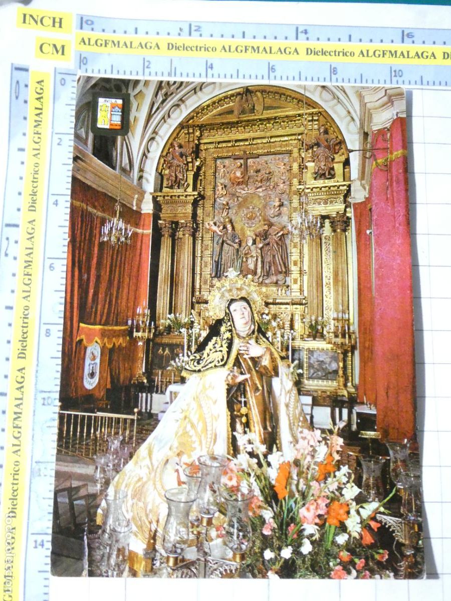 Postales: POSTAL RELIGIOSA SEMANA SANTA. A&Ntilde;O 1964. IMAGEN DE SANTA TERESA 28 ESCUDO ORO. 3143