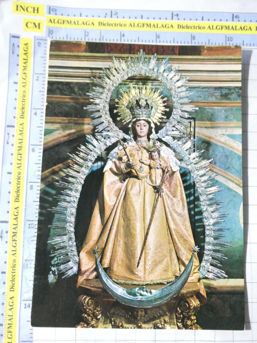 Postales: POSTAL RELIGIOSA SEMANA SANTA. A&Ntilde;O 1965. VIRGEN DE LA PAZ CORONADA RONDA M&Aacute;LAGA. 3149