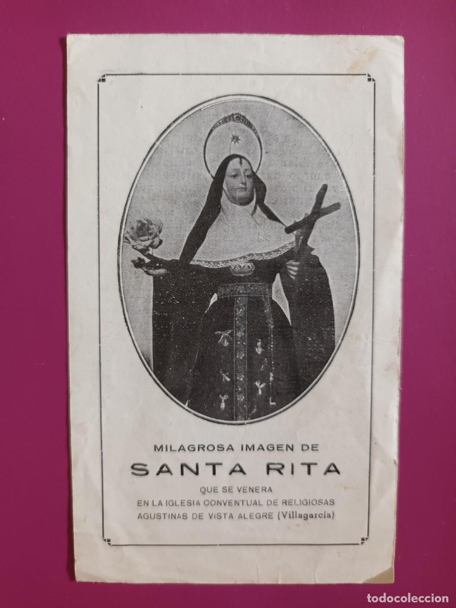 Postales: ESTAMPA SANTA RITA (VILLAGARCIA) - ORACION (REVERSO)