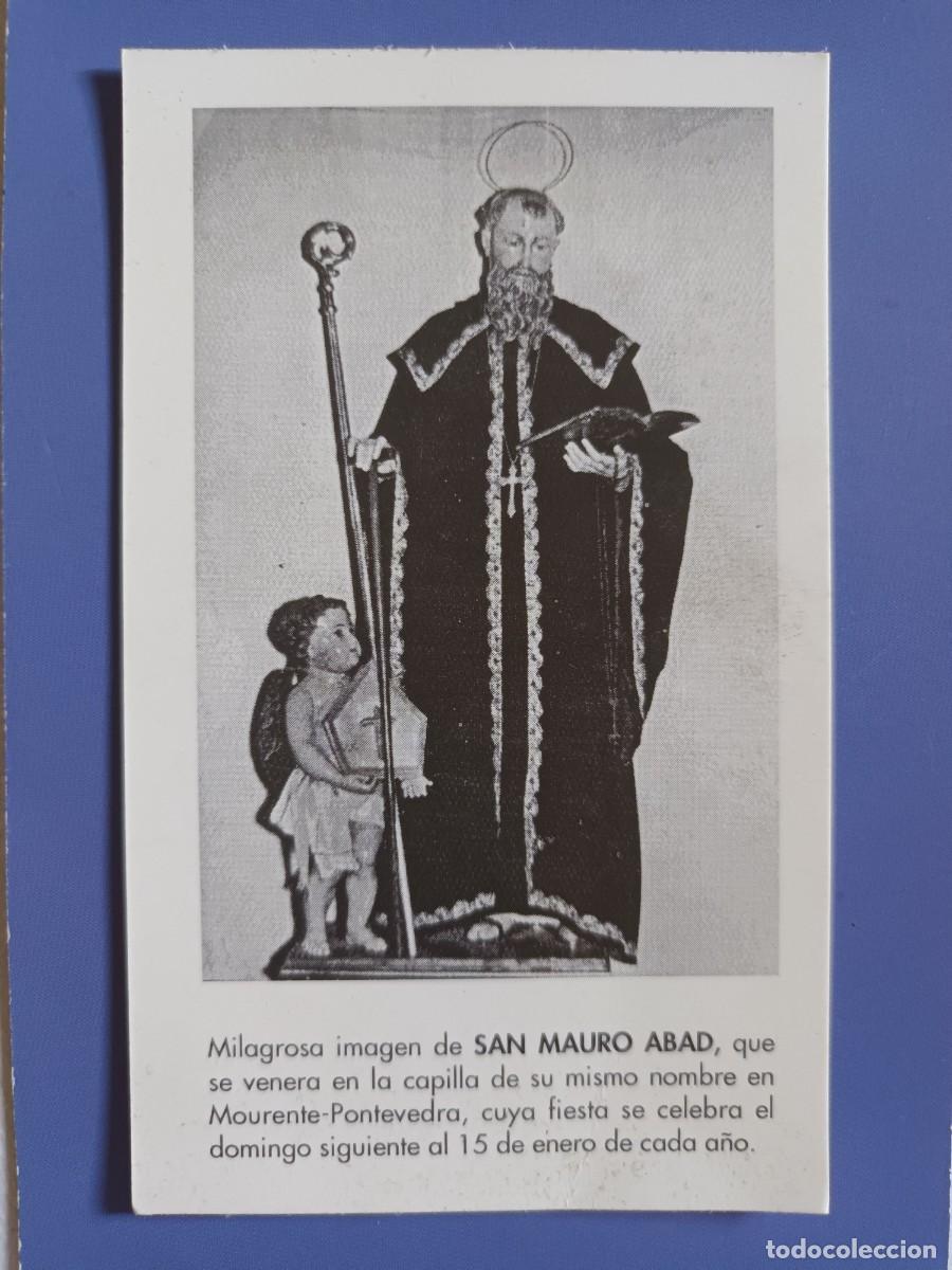 Postales: ESTAMPA SAN MAURO ABAD - ORACION (REVERSO)